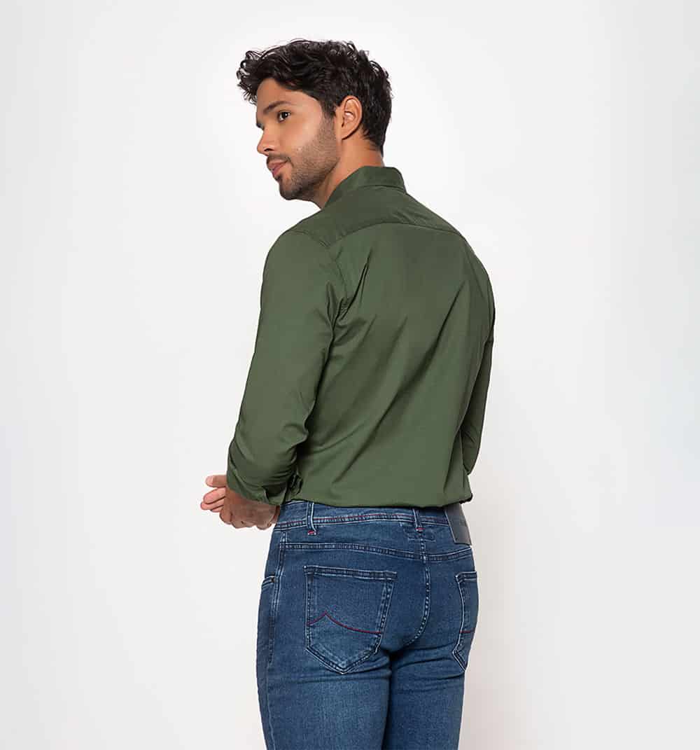 Camisa básica con stretch manga larga - miniatura 5