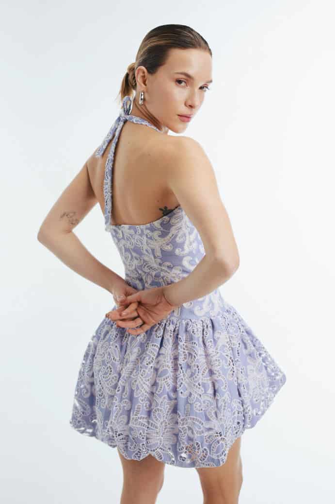VICTORIA MINI DRESS BLUE - miniatura 2
