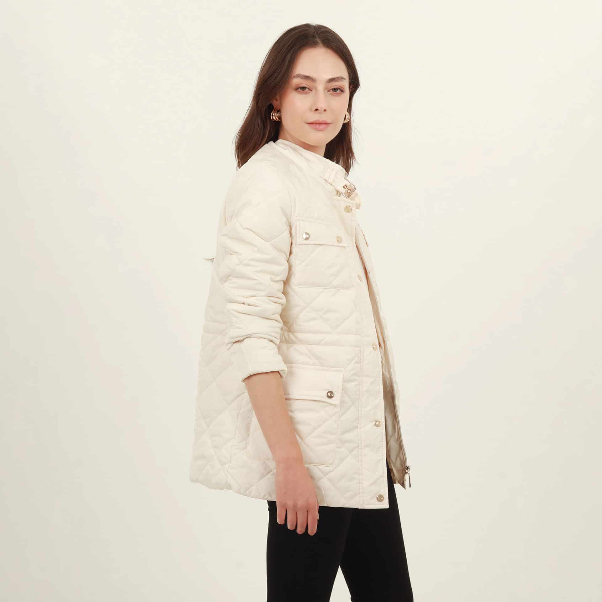 Chaqueta larga acolchada con ajuste en cintura - miniatura 15