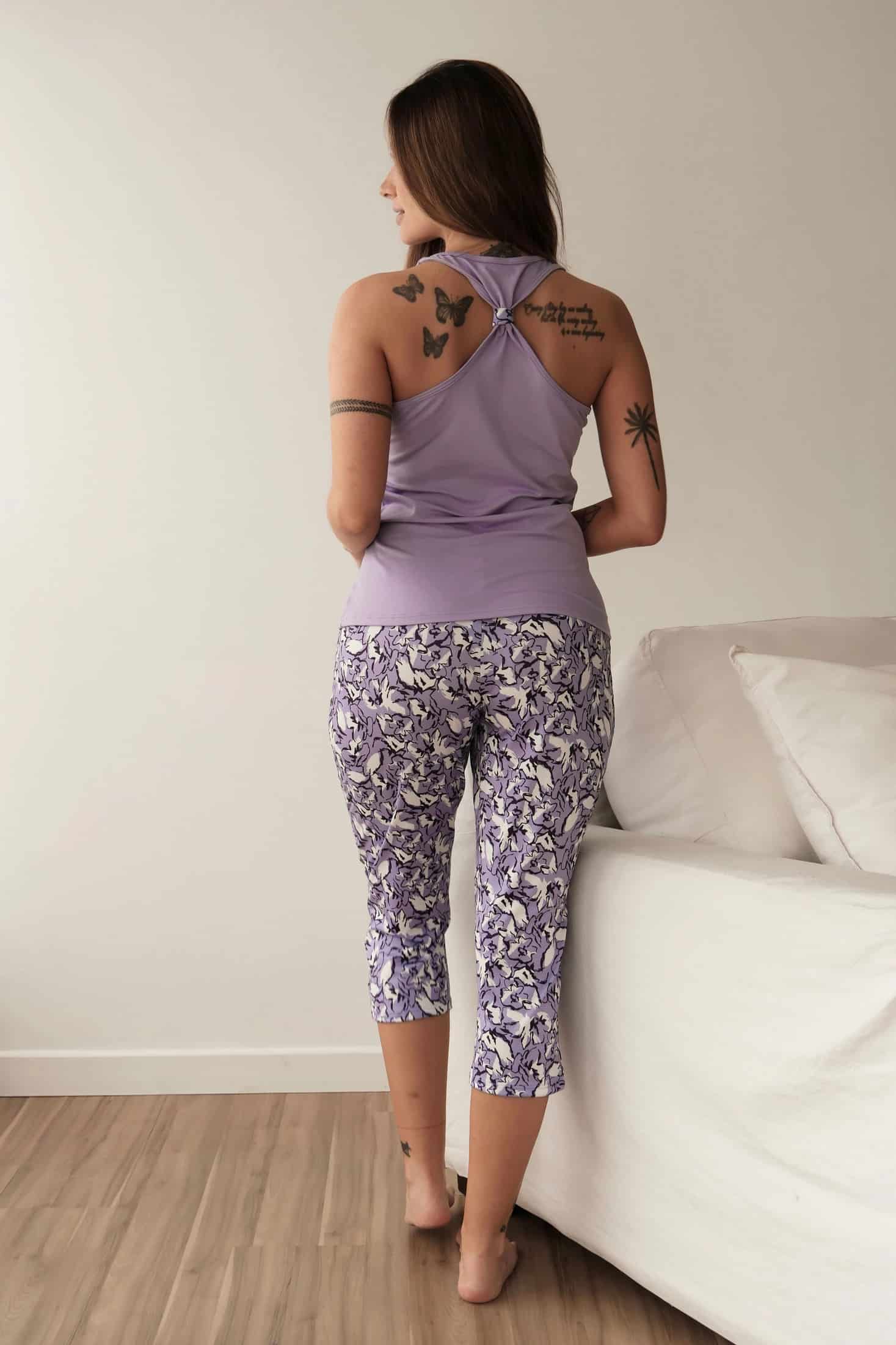 Pijama Pantalon Largo Lila - miniatura 2