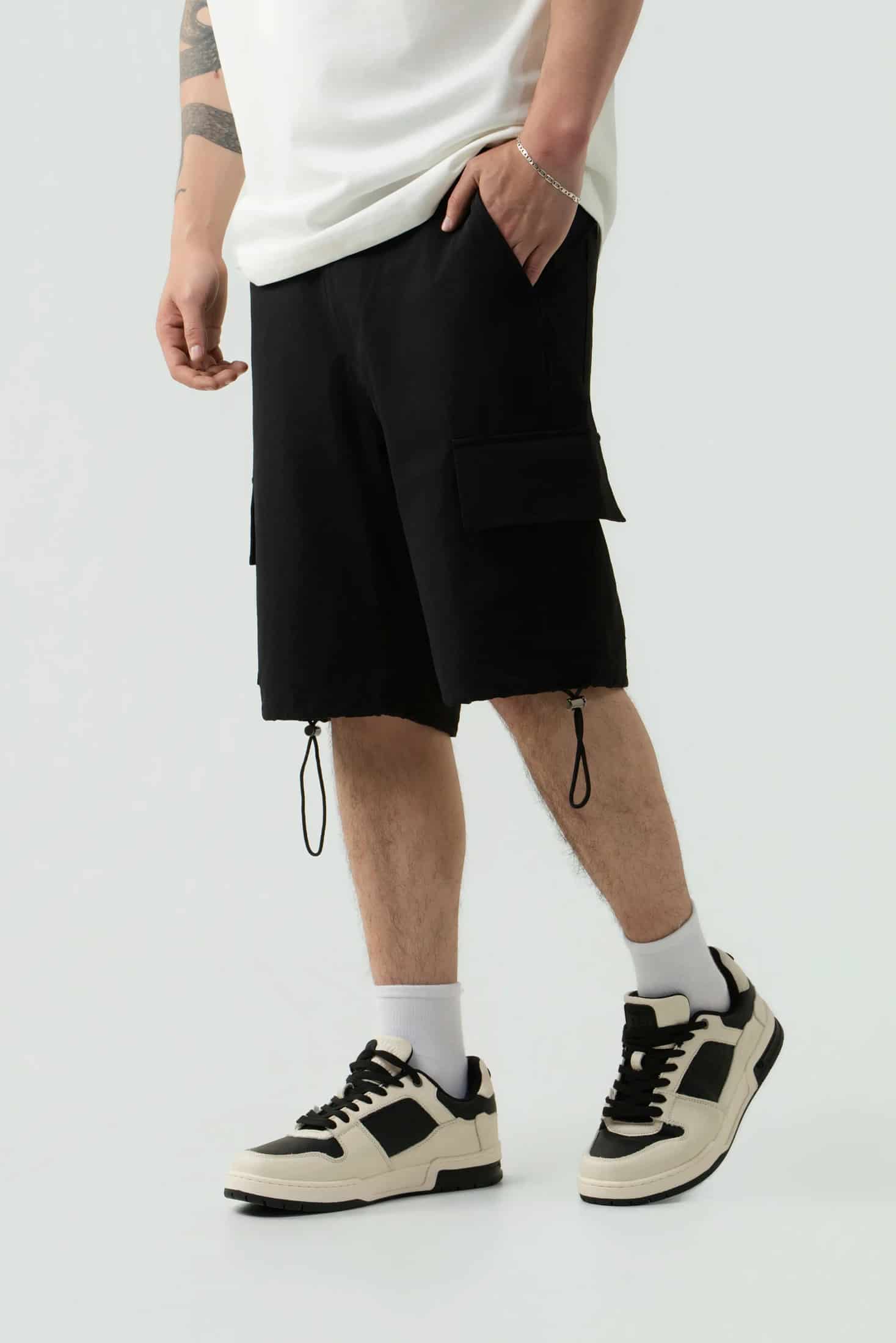 BERMUDA CARGO COLOR NEGRO - miniatura 3