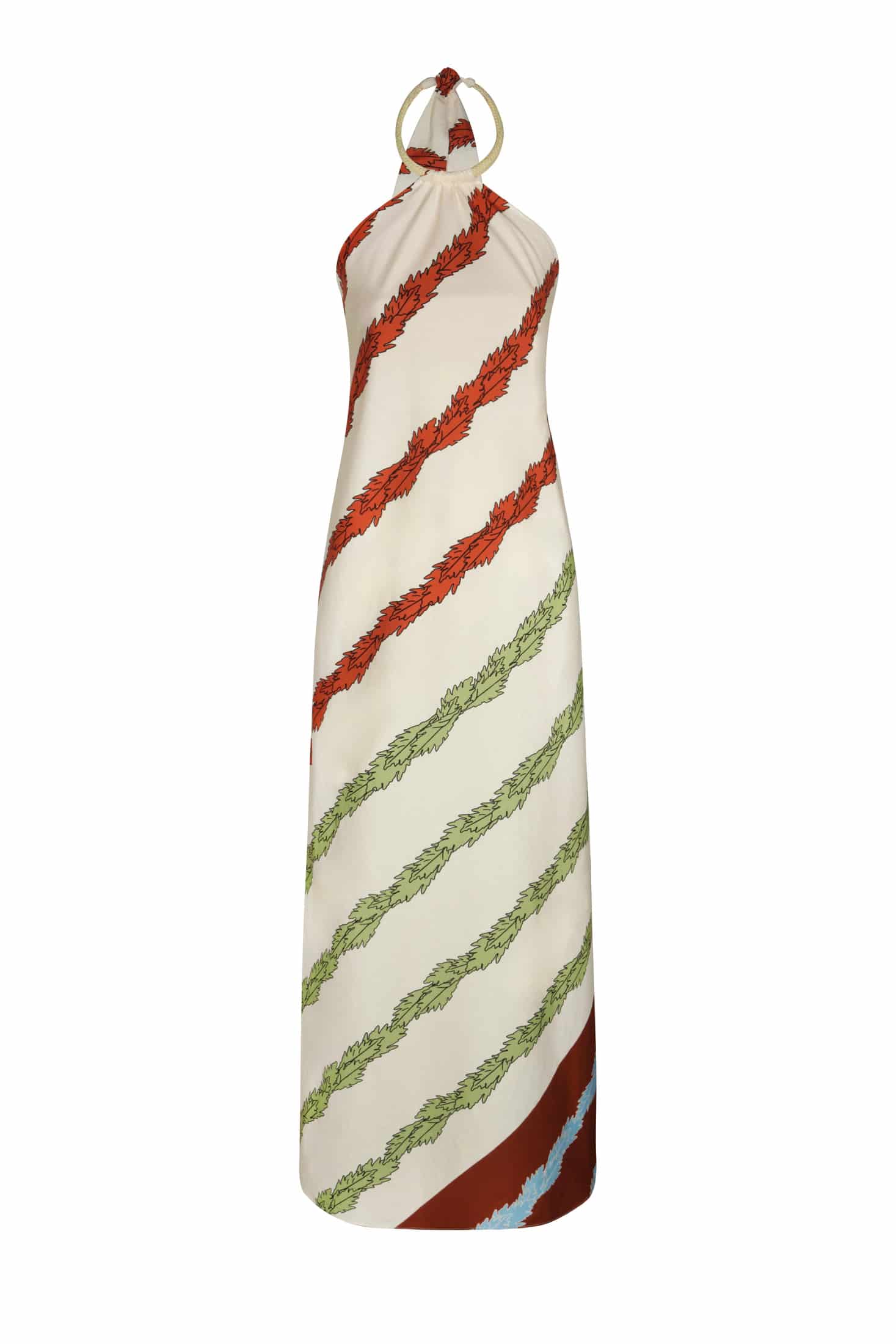 Ipanema Cotton Maxi Dress / Ivory Striped Helechos - miniatura 1