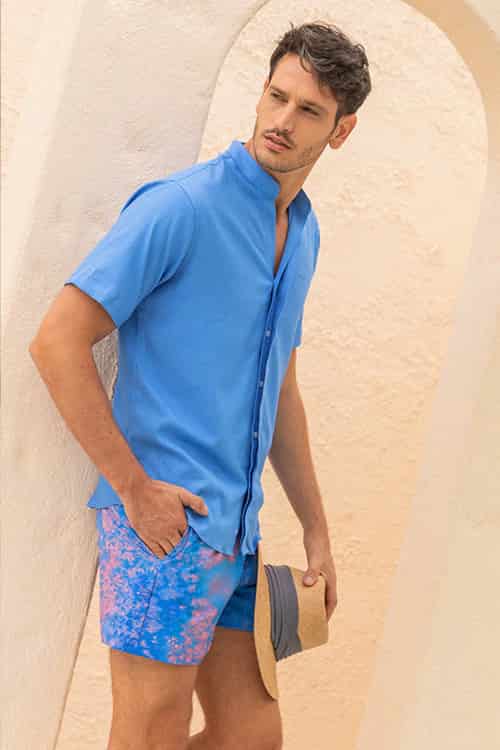 CAMISA NERU AZUL MEDIO FLEX - miniatura 2
