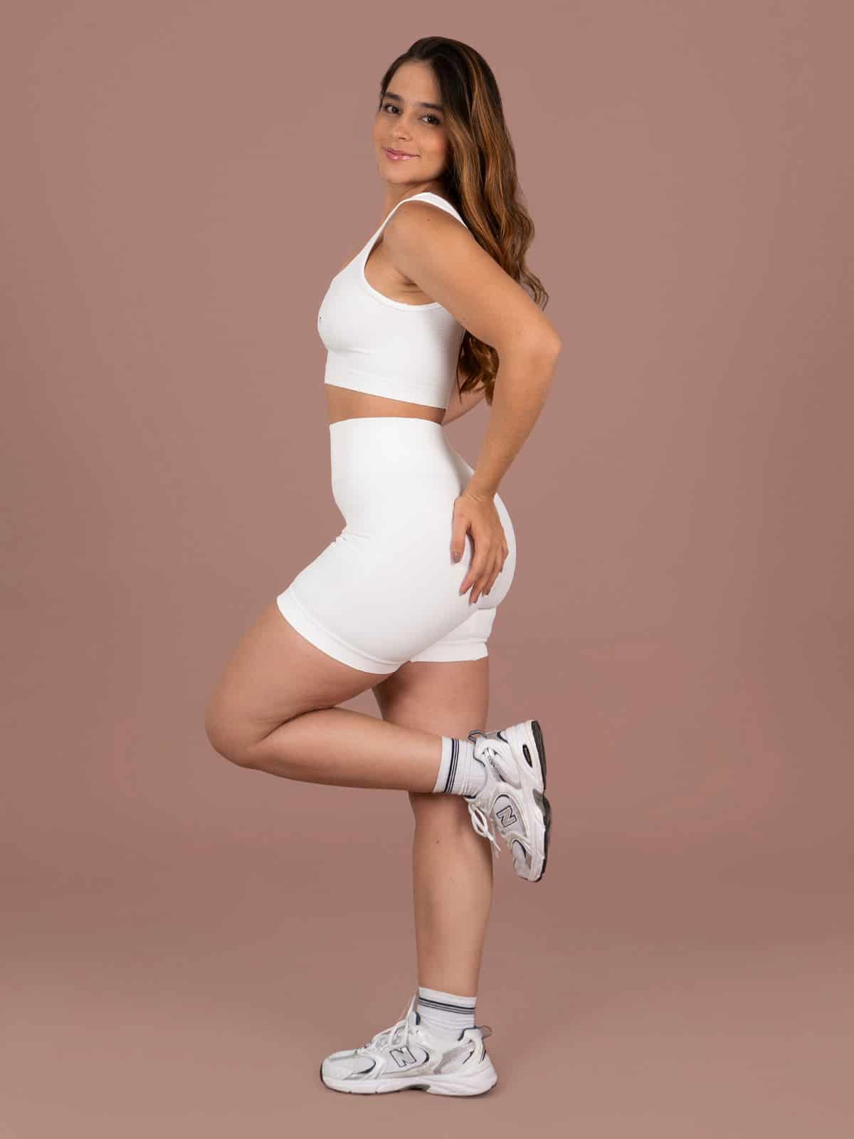 Ela short set seamless blanco - miniatura 4