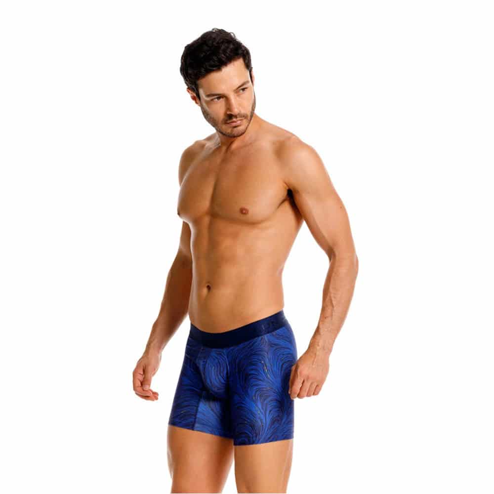 BOXER MEDIO ONDULANTE AZUL - miniatura 5