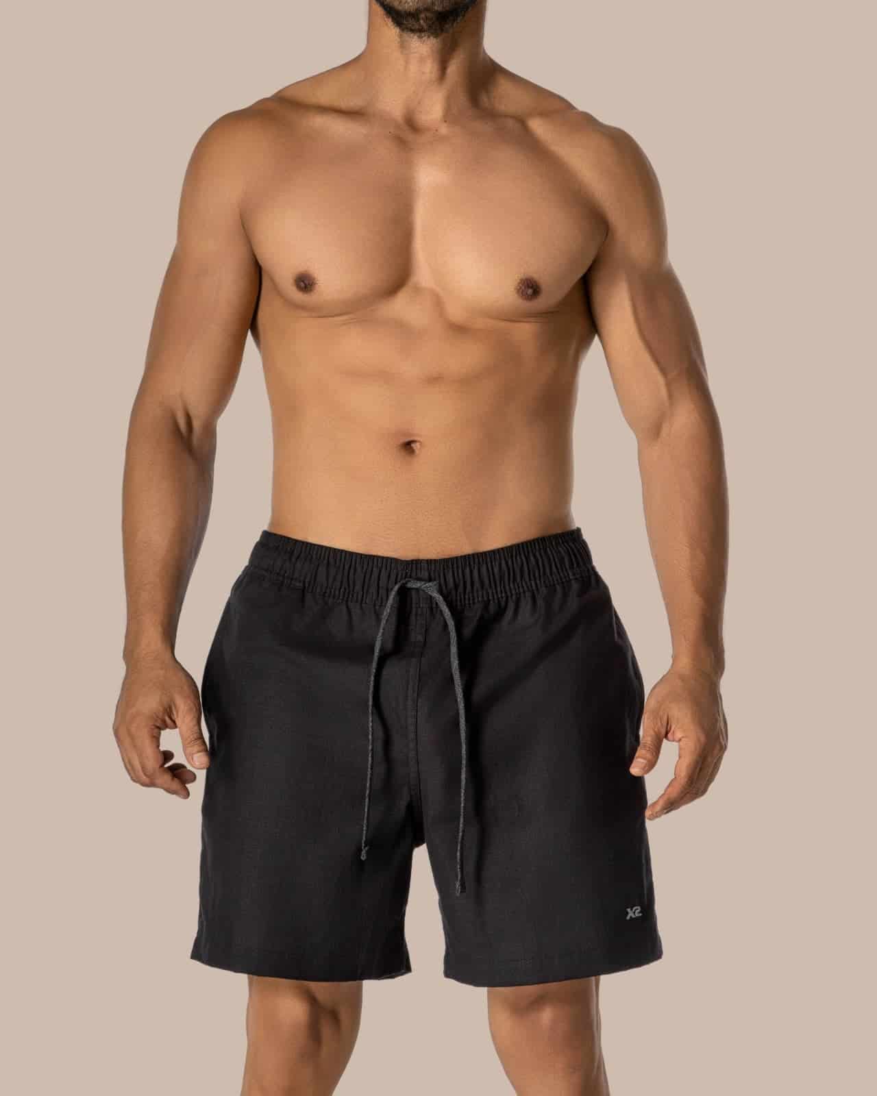 Bermuda Casual Algodón Negro X2 - miniatura 1