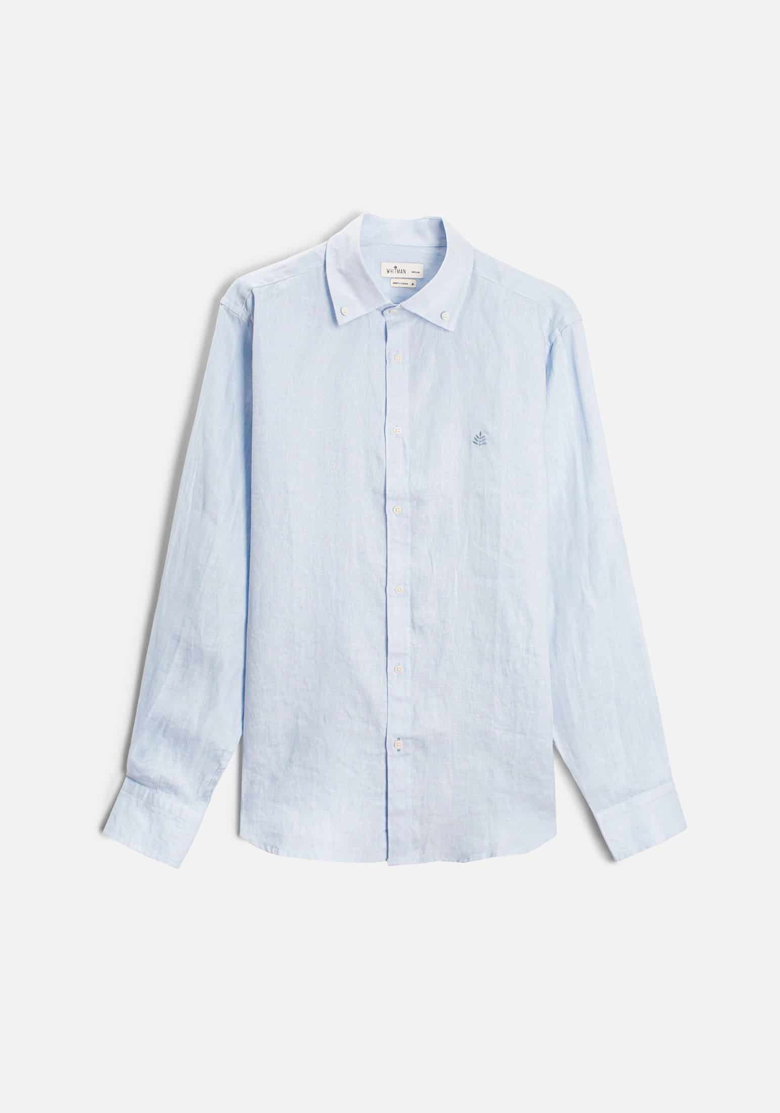 Camisa H CBD Lino L-Azl Azul Claro - miniatura 1
