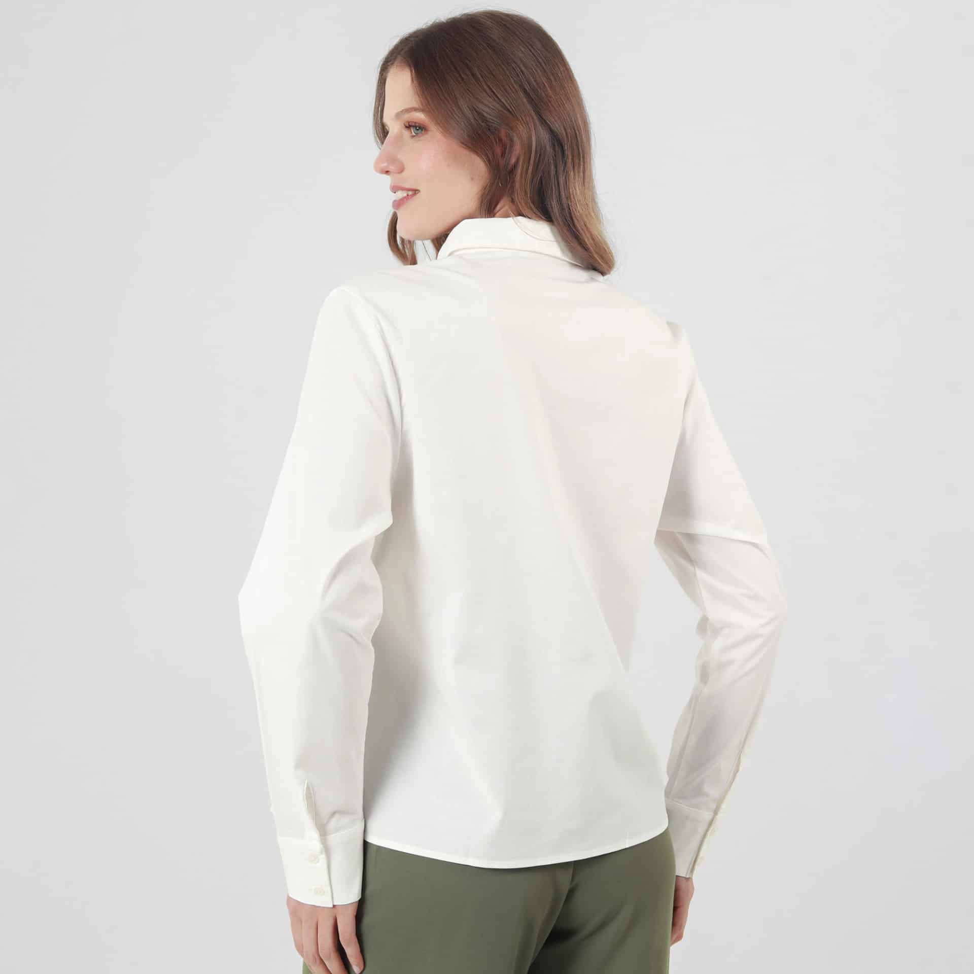 Blusa Cuello Camisero Manga Larga - miniatura 3