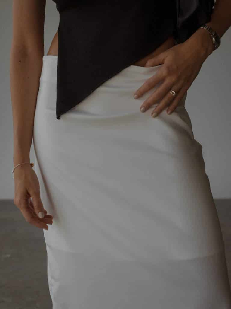 LONG CORE SKIRT  - SOFT WHITE - miniatura 4