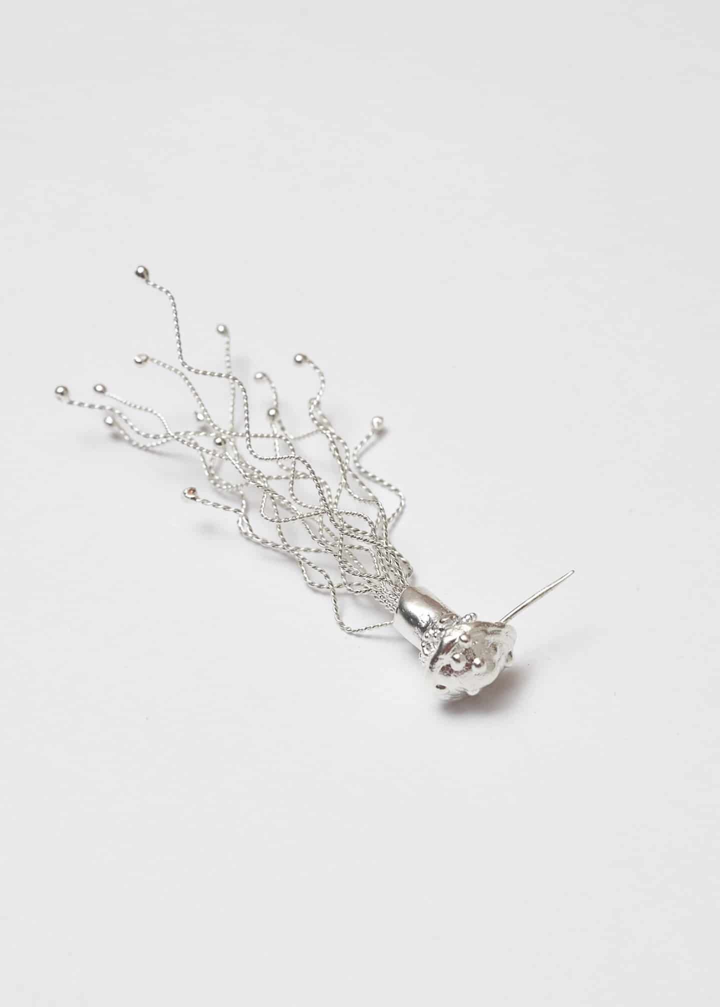 Arete broche micelios maxi plata - miniatura 6
