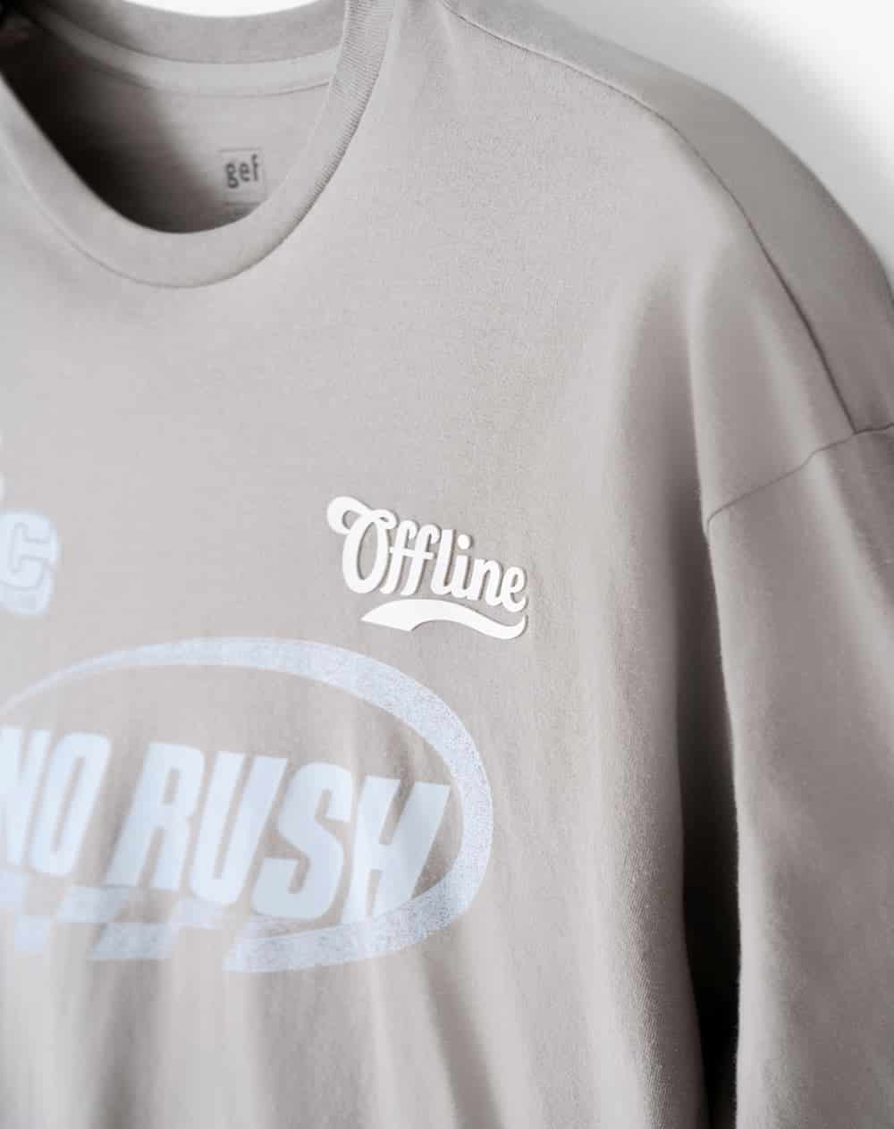 Camiseta manga corta regular estampado taupe hombre - miniatura 8