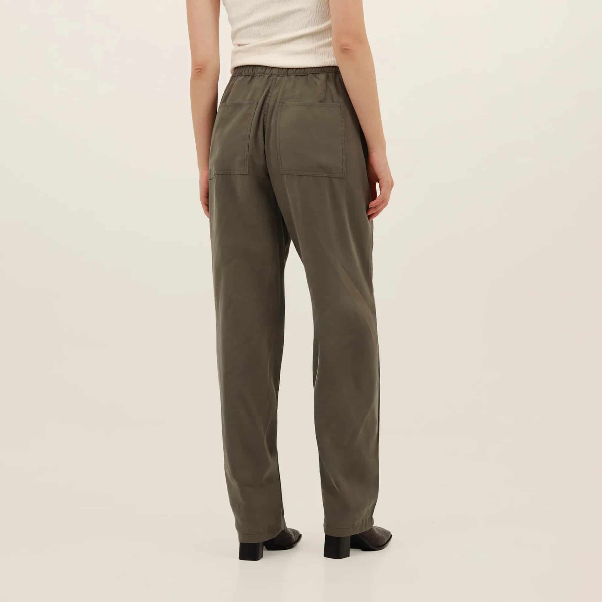 Pantalón bota recta con elastico en cintura y cordón - miniatura 8
