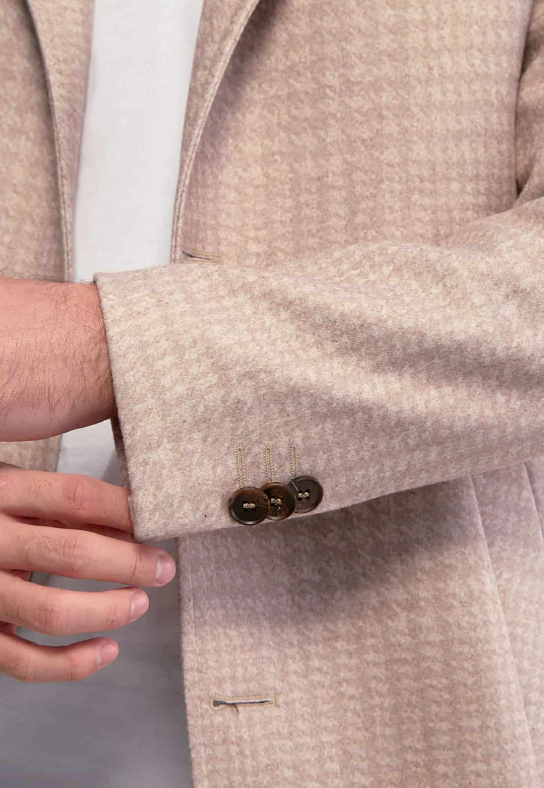Abrigo estampado camel a cuadros - miniatura 7