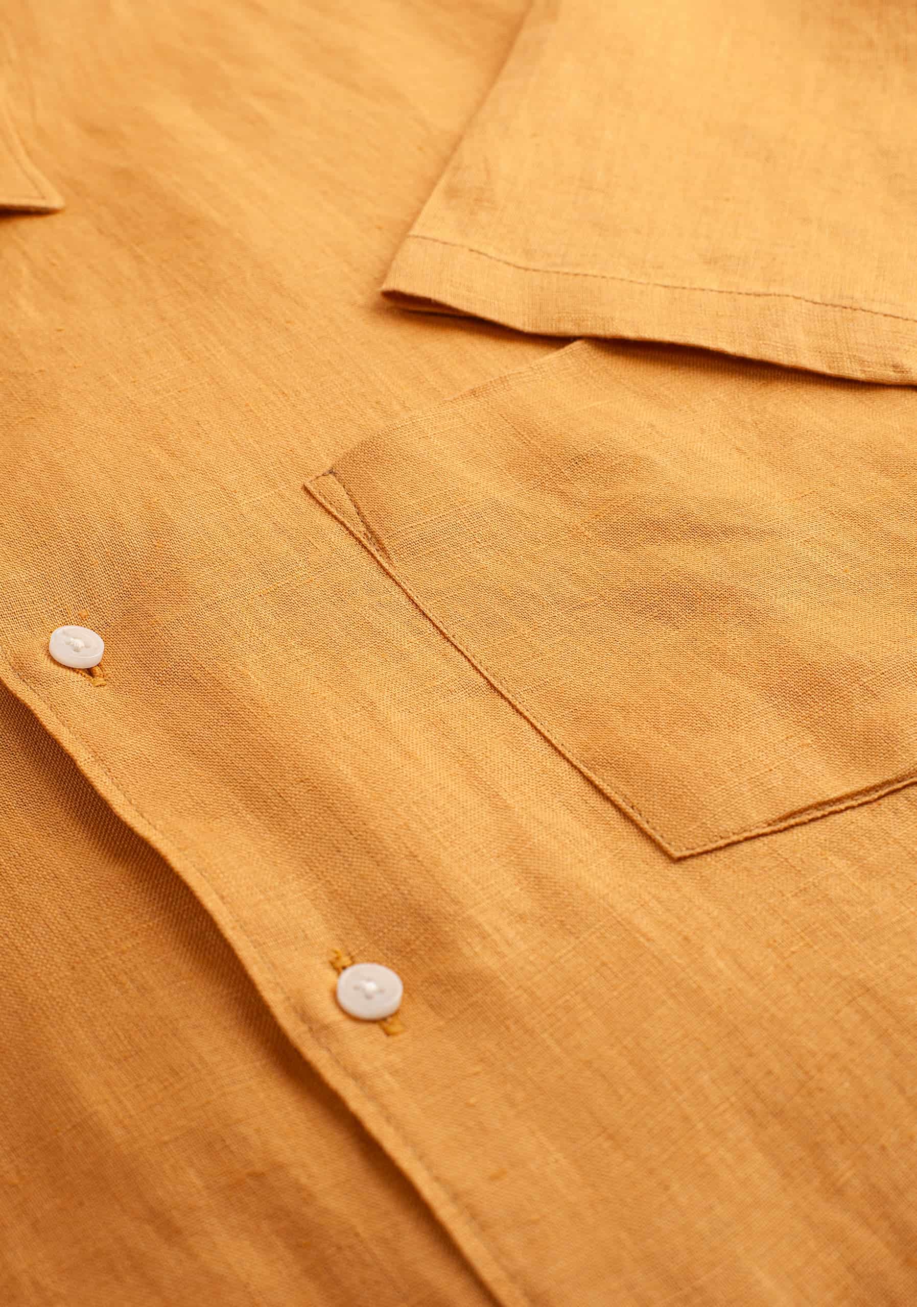 Camisa Lino Harlem Ocre - miniatura 2