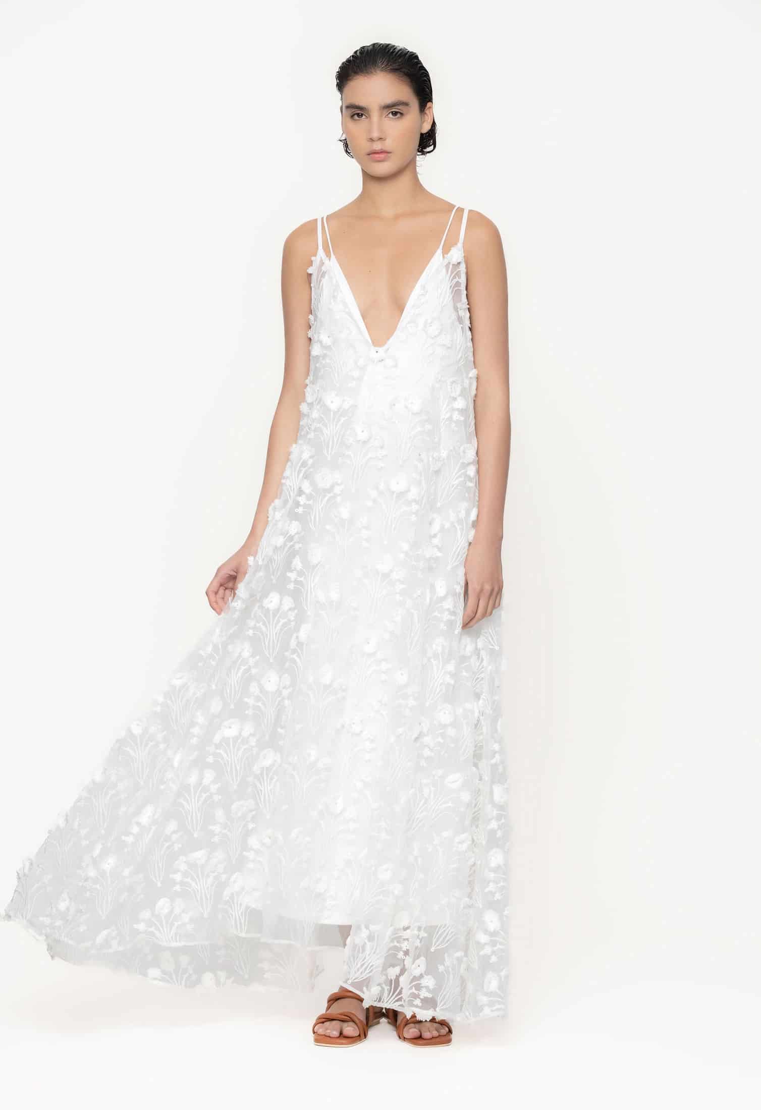Hierbaluisa Diente de Leon Organza Maxi Dress - miniatura 3