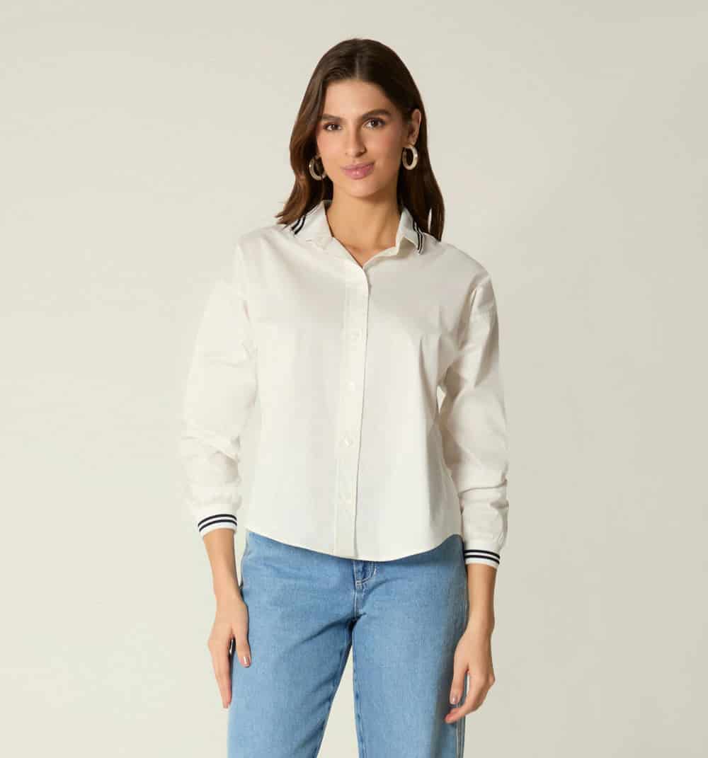 Blusa manga larga puños en rib - miniatura 2