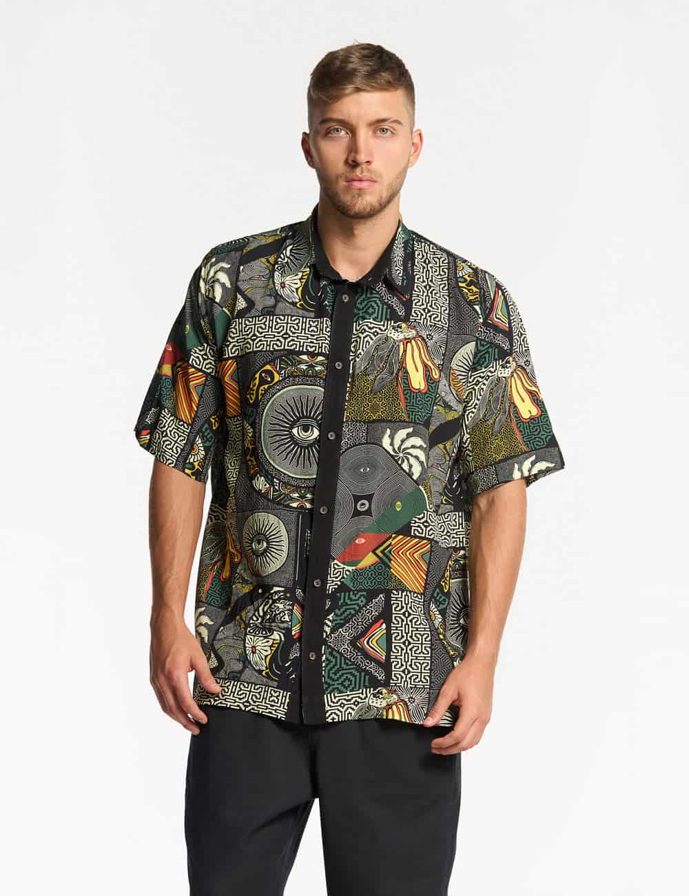 Camisa Oversize Kené multicolor Hombre - miniatura 1