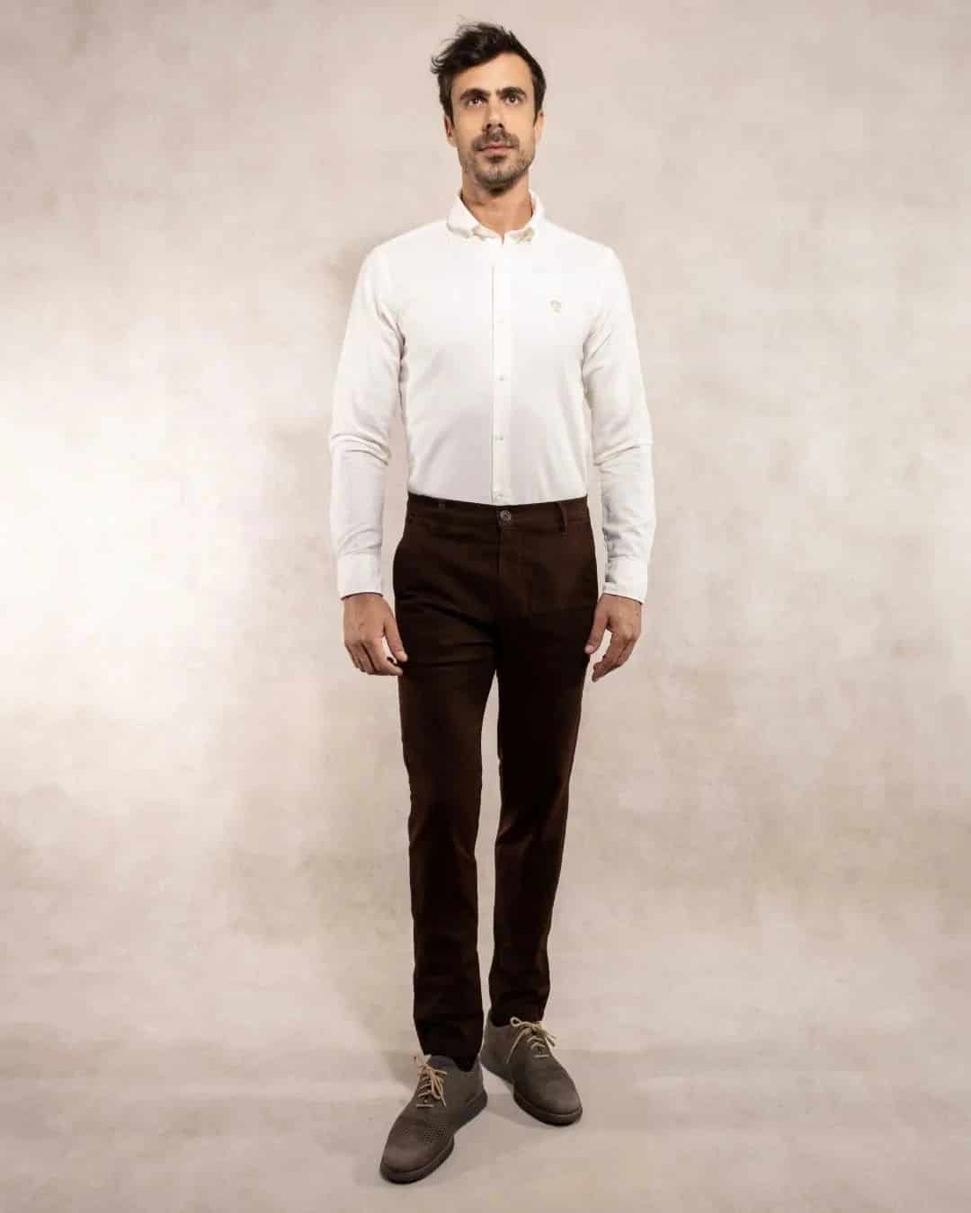 Pantalon Elastico Cafe  Oscuro - miniatura 4