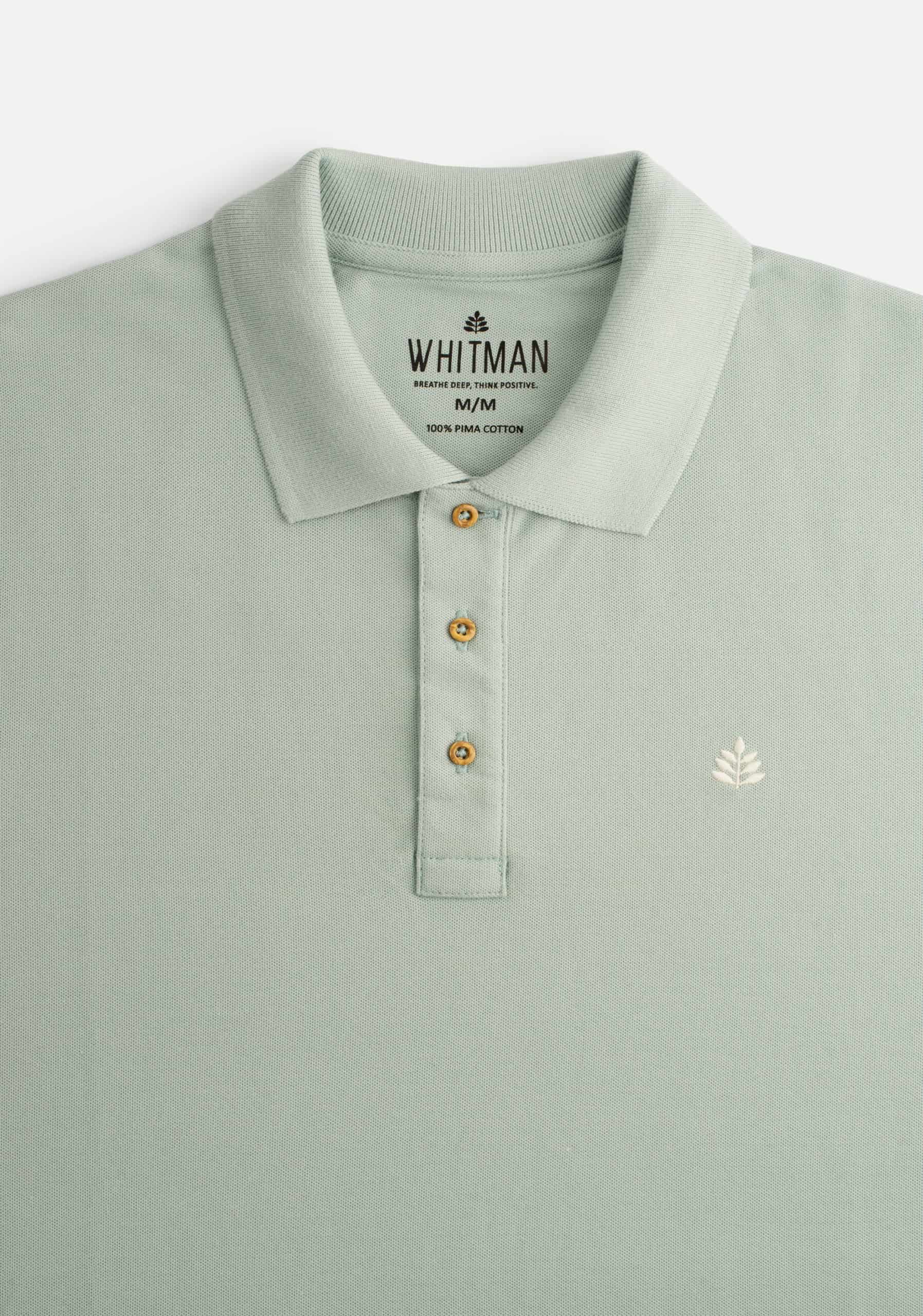 Camiseta Polo H Unicolor L-Mar Verde Menta - miniatura 2
