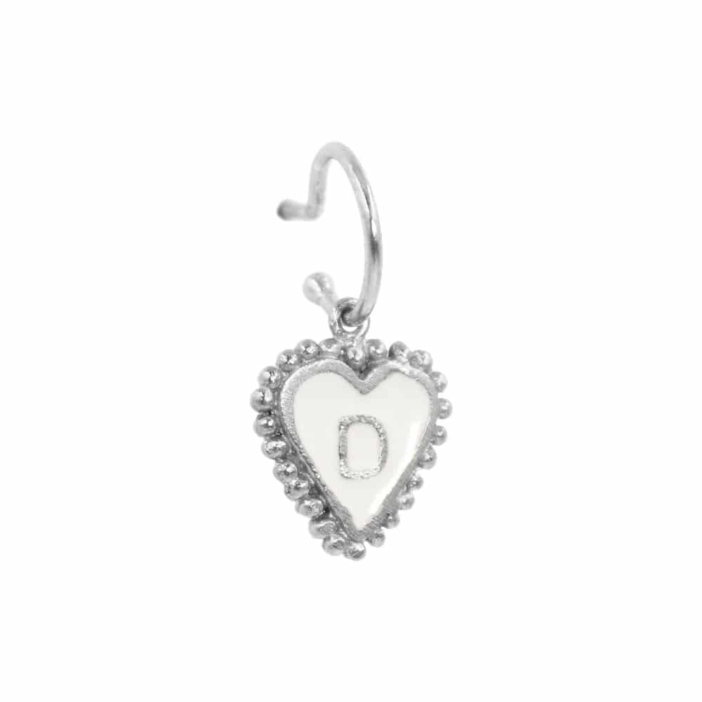 PreOrder Baby Hoops 9mm Letra Heart Plata - miniatura 10