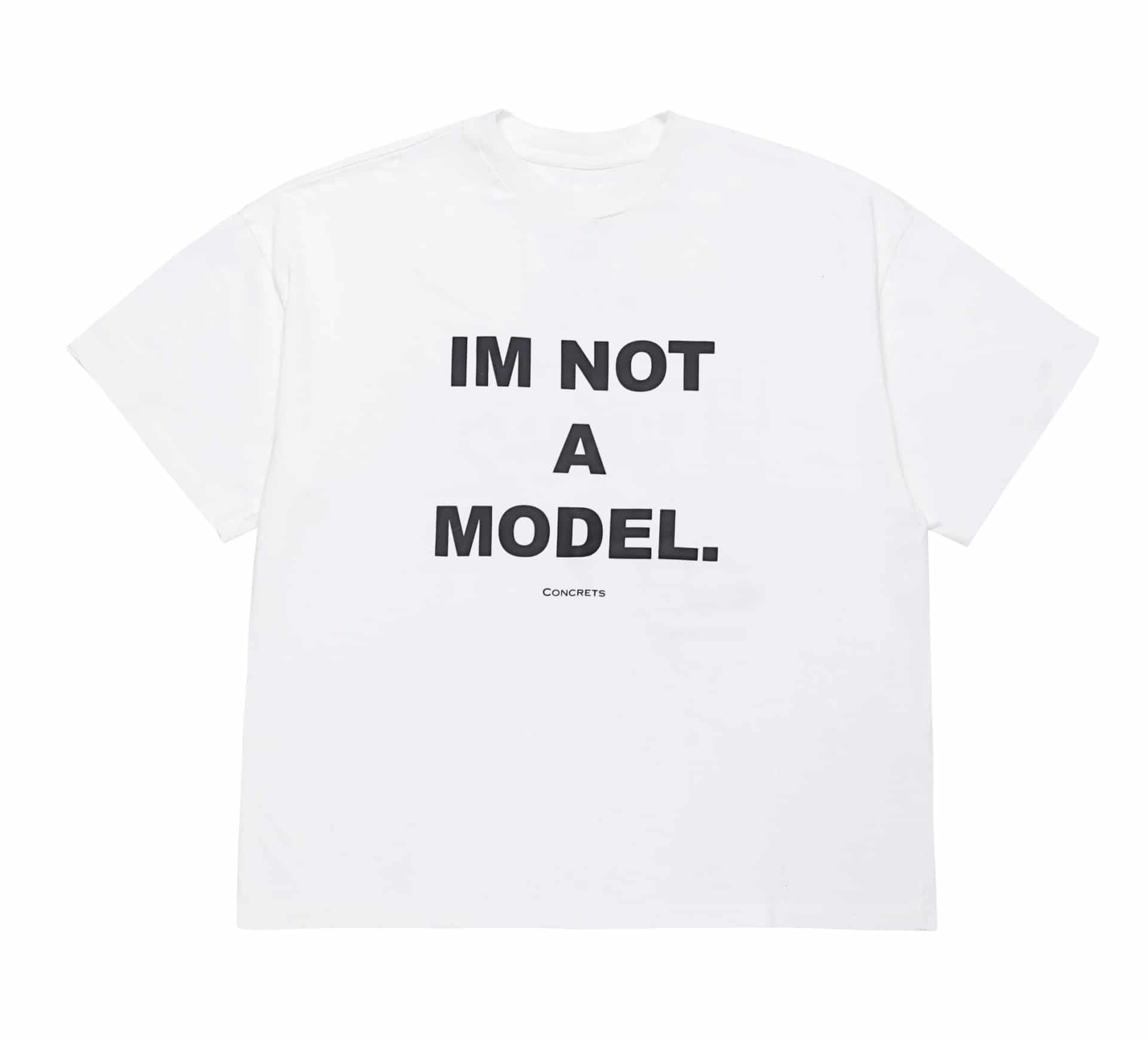 I'M NOT A MODEL T-SHIRT — WHITE - miniatura 2