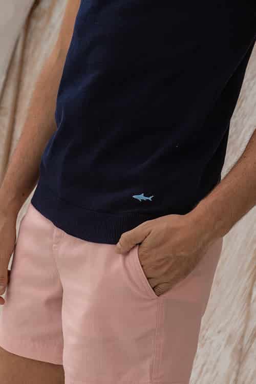 CAMISETA DE PUNTO AZUL OSCURA - miniatura 4