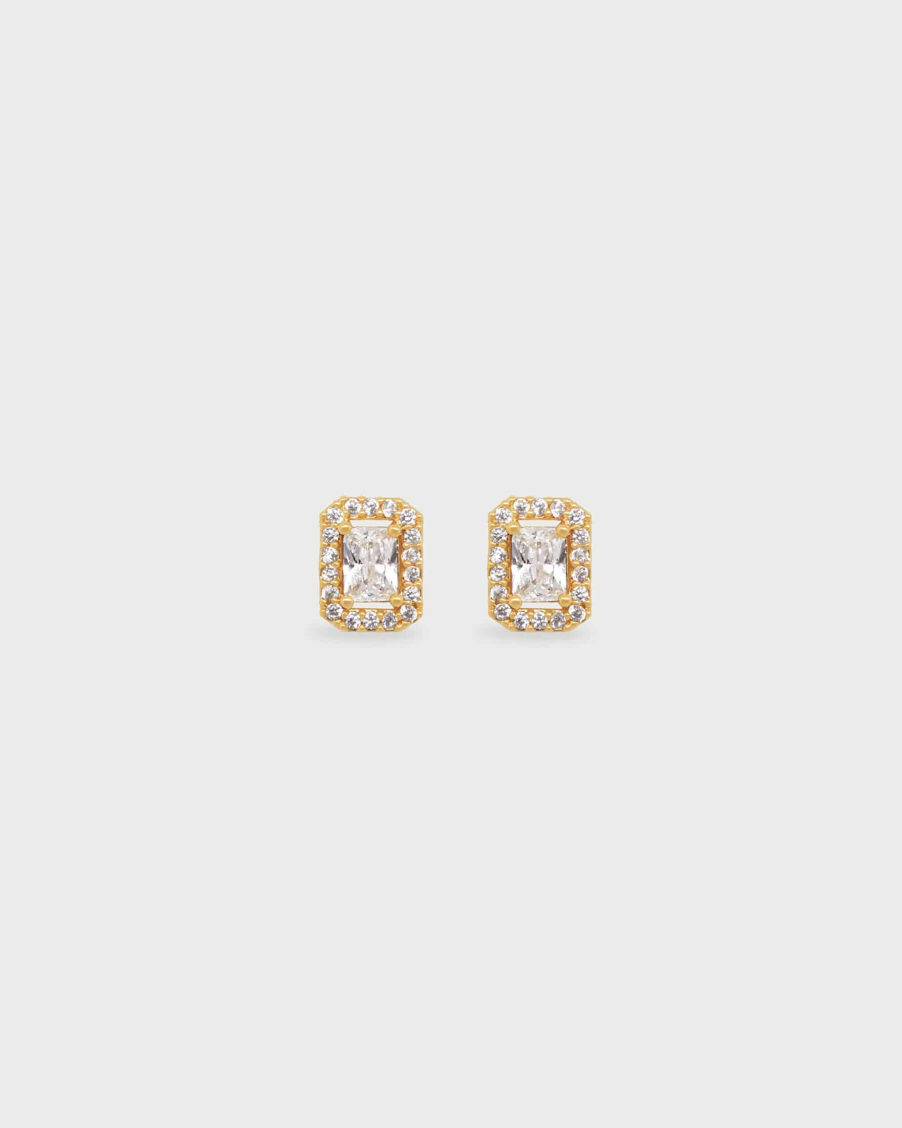 Aretes Rectángulo Cristal - miniatura 2