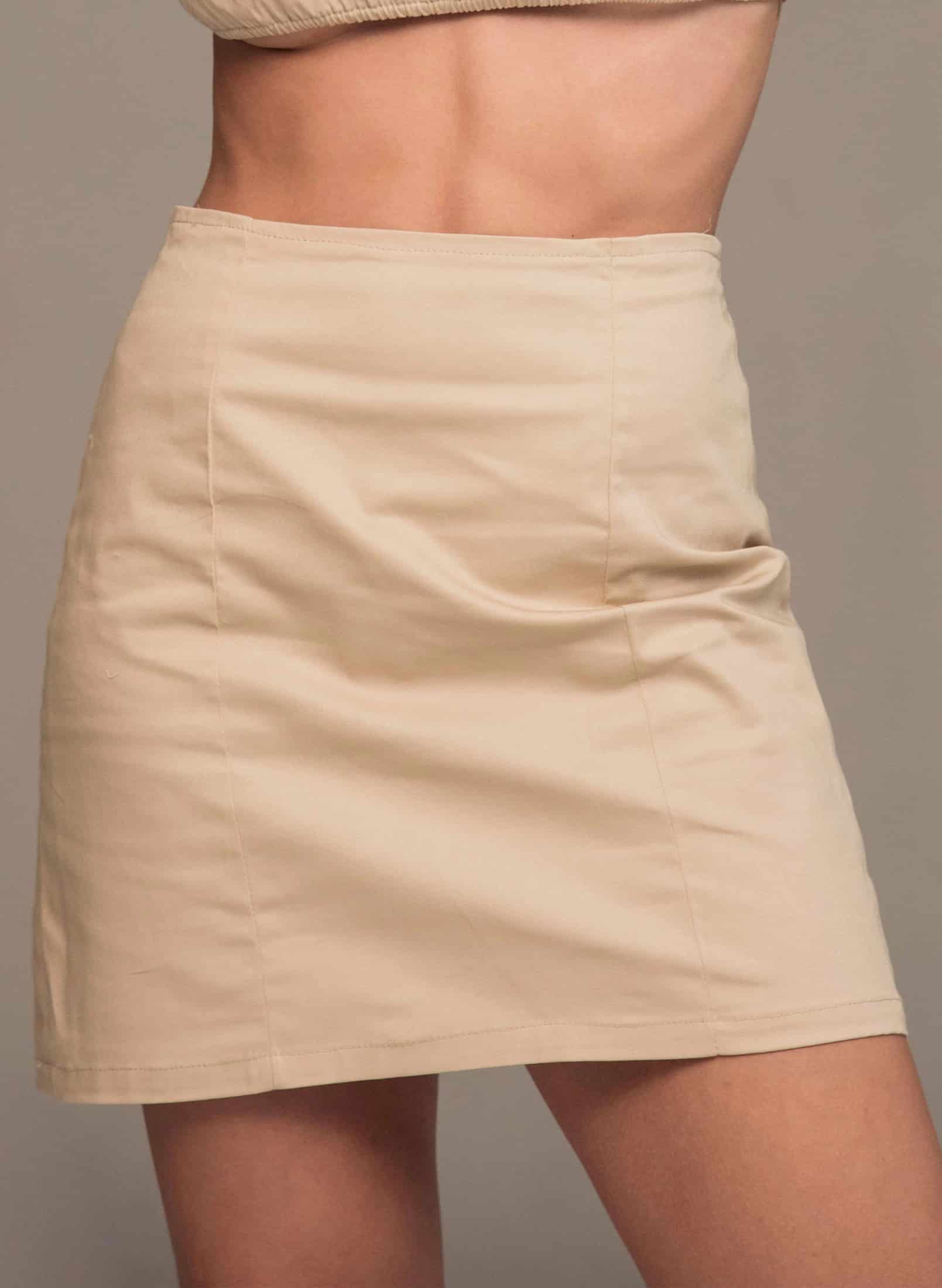 Falda Row de algodón - beige - miniatura 1