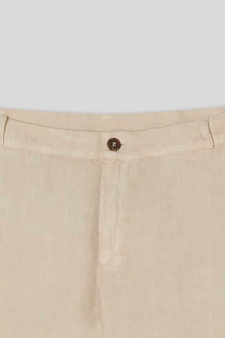 Men's linen pants beige basic - miniatura 5