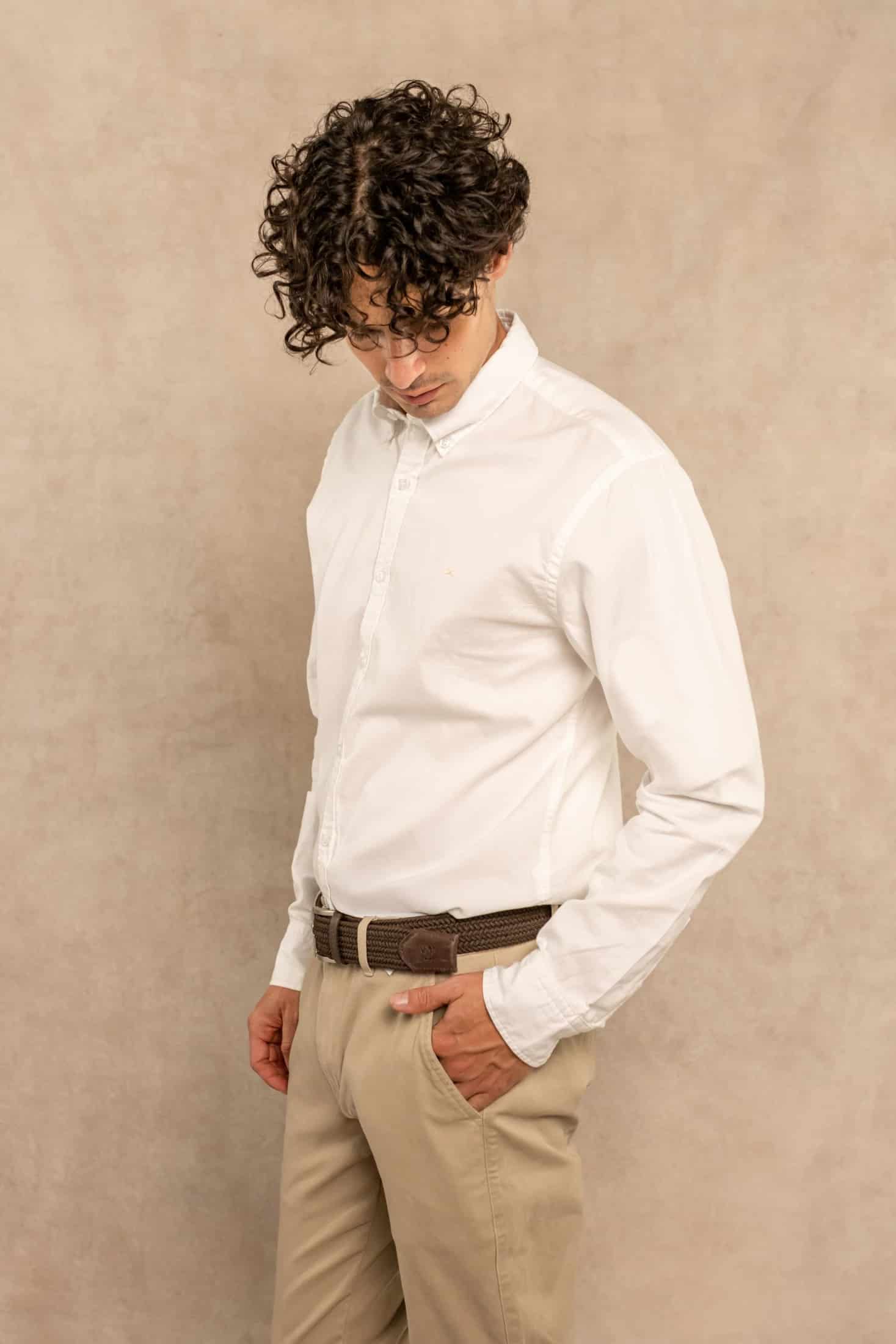Camisa Antimanchas Oxford Blanco Logo Combinado - miniatura 5