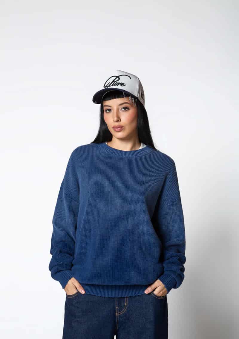 Dopamine blue knit crewneck - miniatura 8