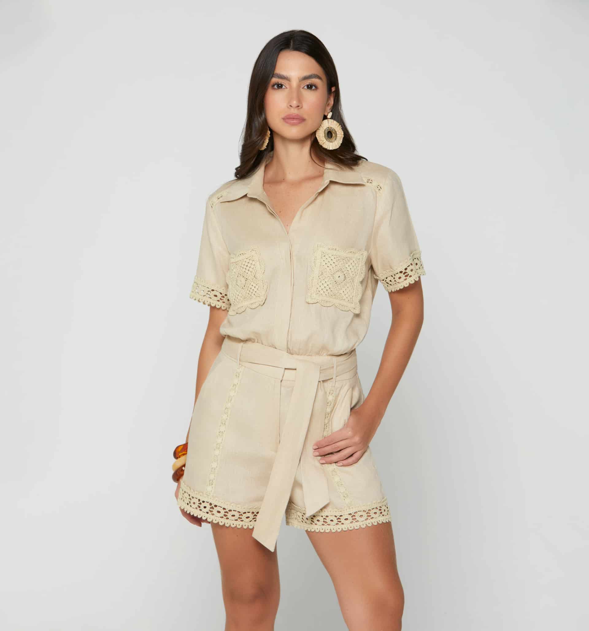 Enterizo short con crochet - miniatura 1