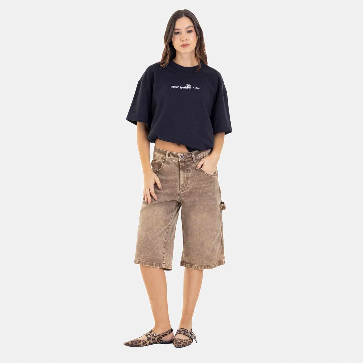 Boxy Fit Tee Brooklyn Bridge Negro - miniatura 4