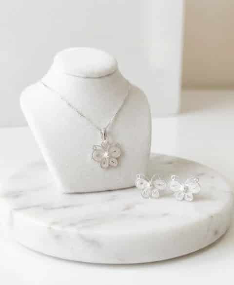 Pulsera mariposa en plata ley 950 - miniatura 1