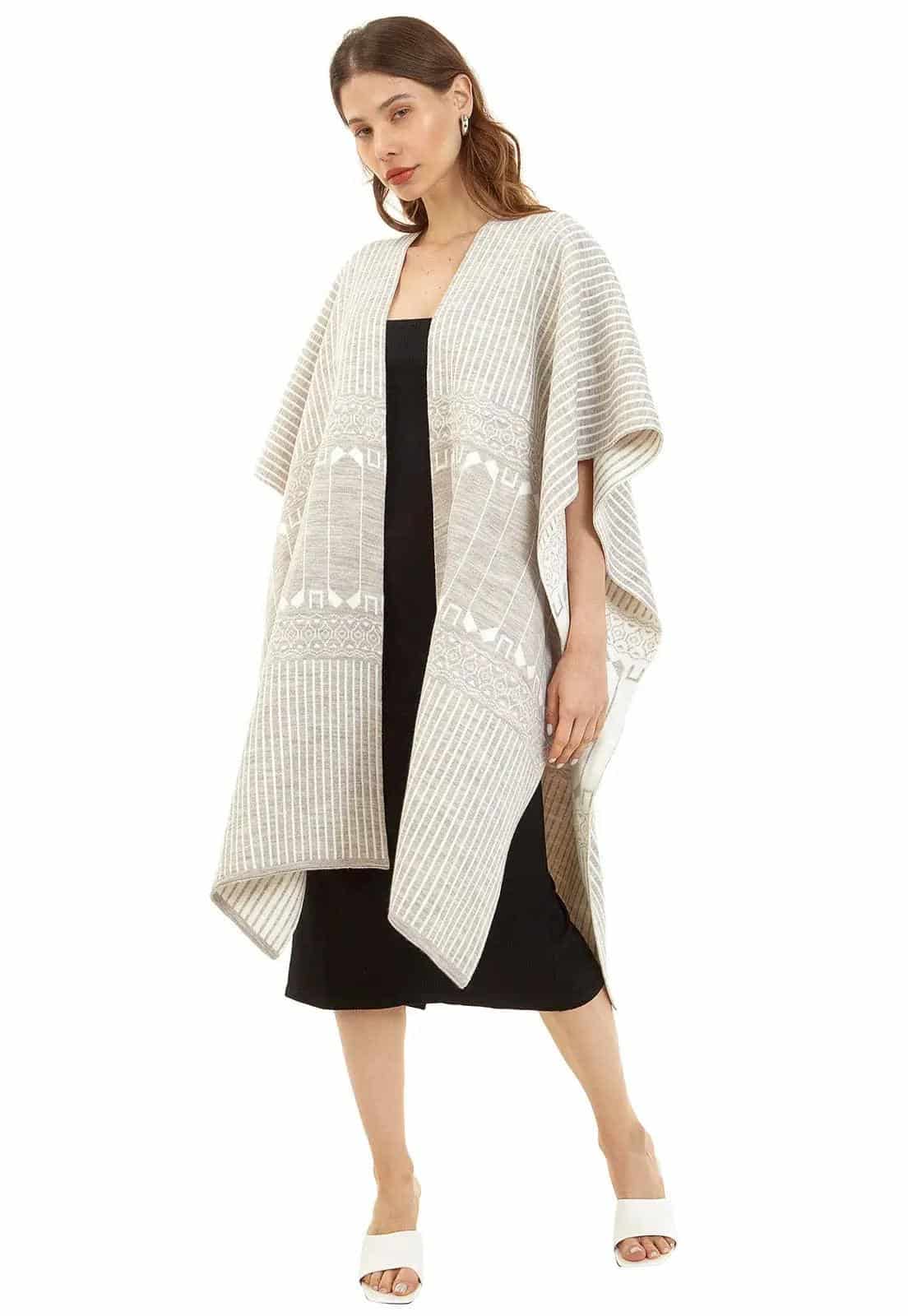 Ruana Rayas Étnica Doble Faz - miniatura 3