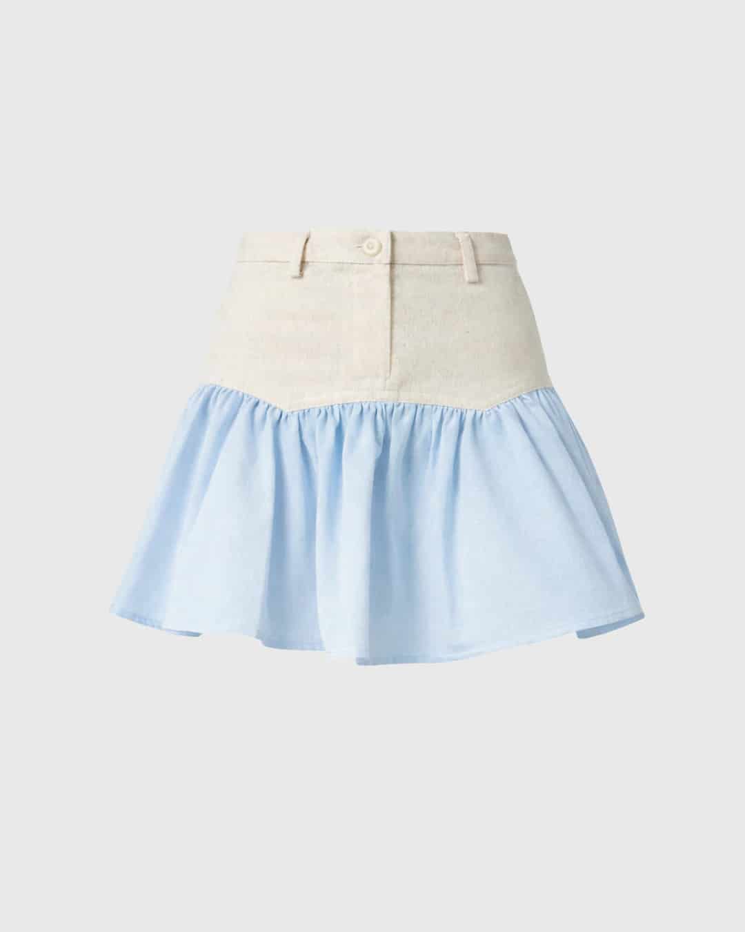 SAND STRIPE MINI SKIRT (SKY) - miniatura 1