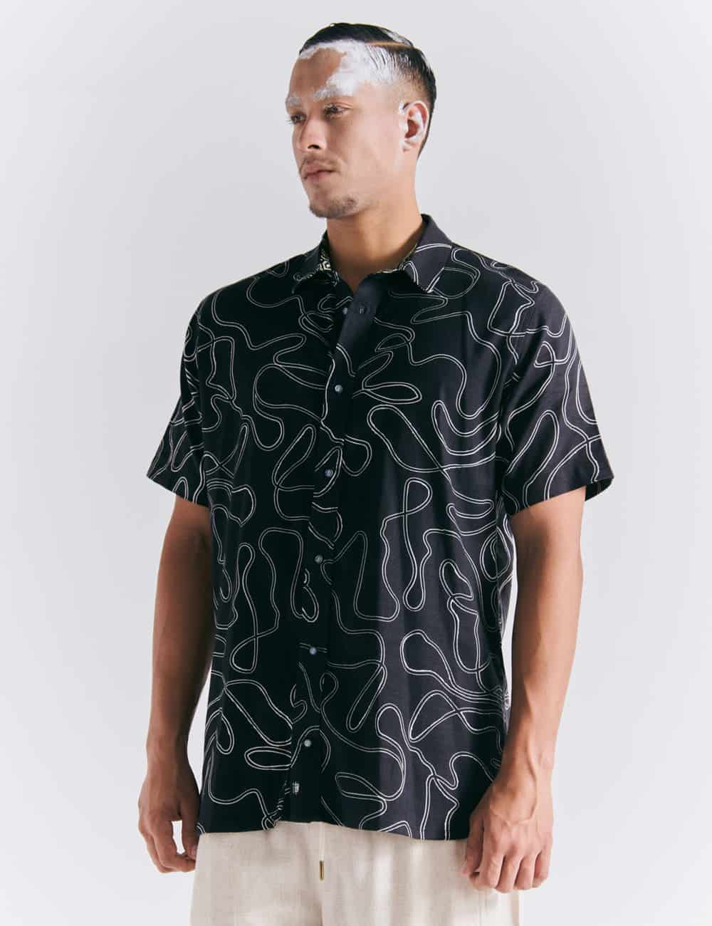 Camisa Regular Fit Born negro Hombre - miniatura 6