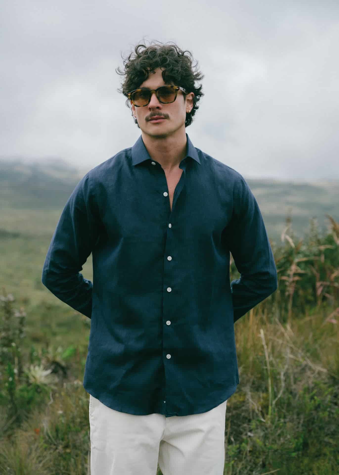 Camisa Provenza Azul Oscura - miniatura 2