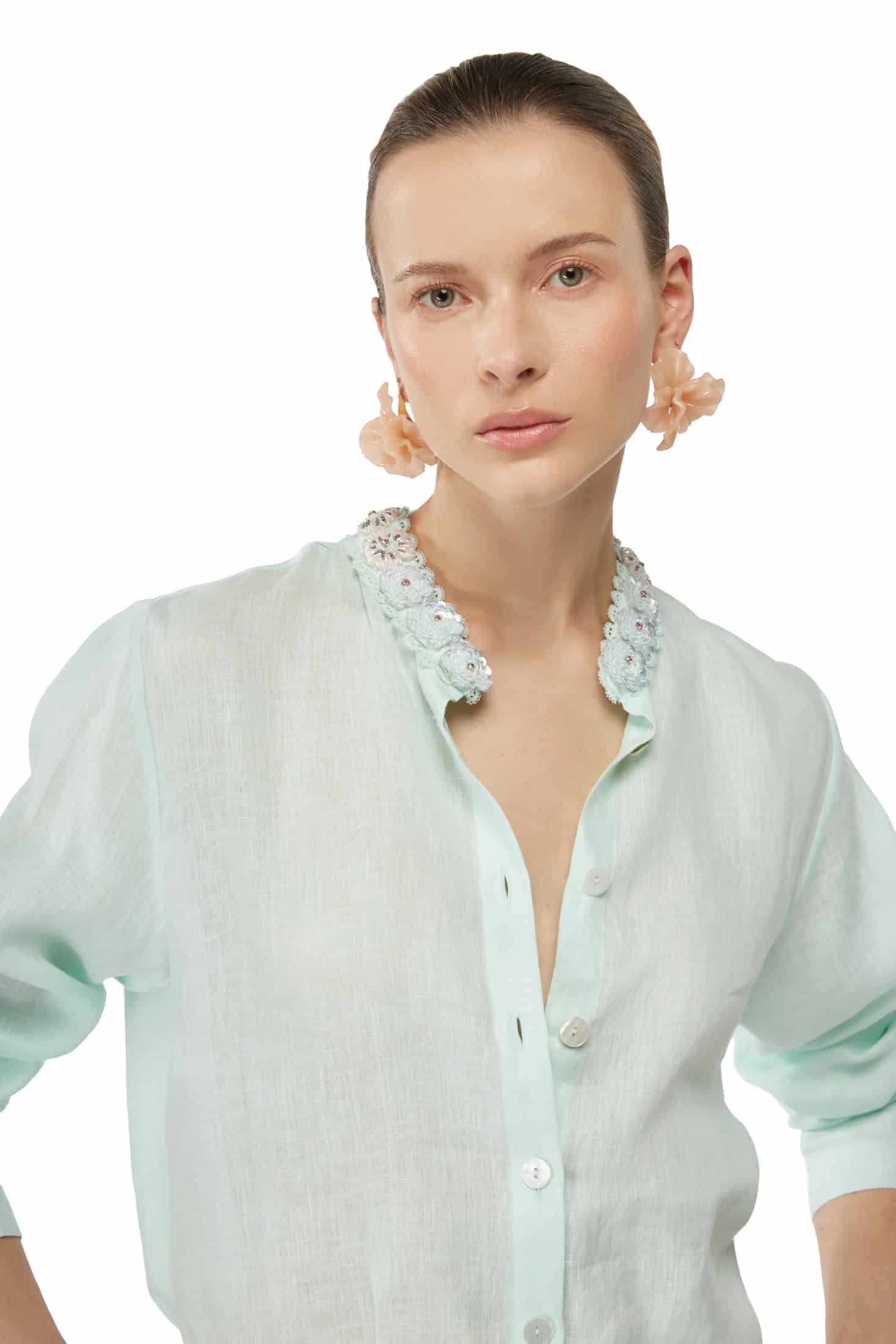 CAPUCINE SHIRT SAGE - miniatura 4