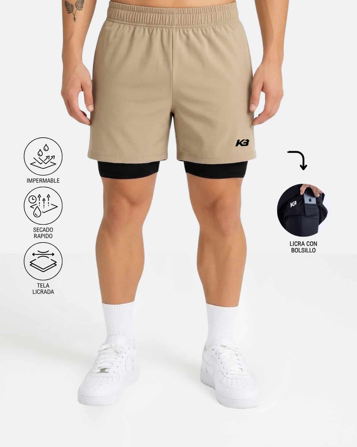 Pantaloneta Con Licra Y Bolsillo┃KBMEN RF.103 - miniatura 10