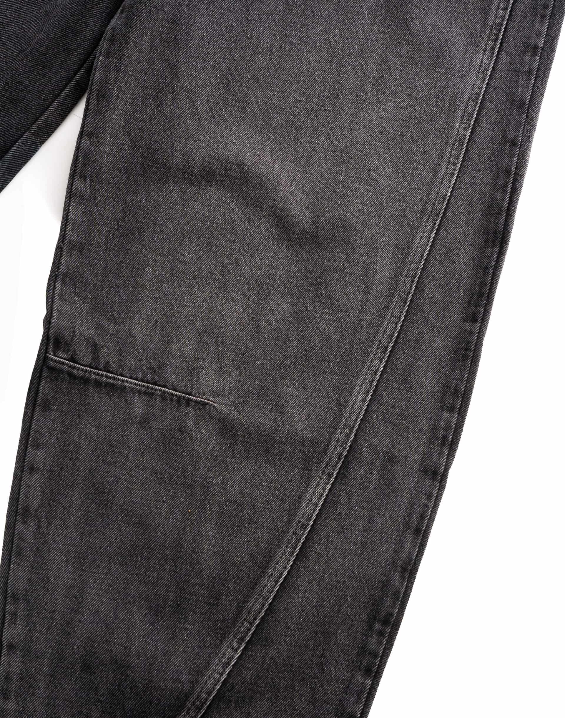 Jeans Wide Leg Tiro Medio Denim Negro - miniatura 5