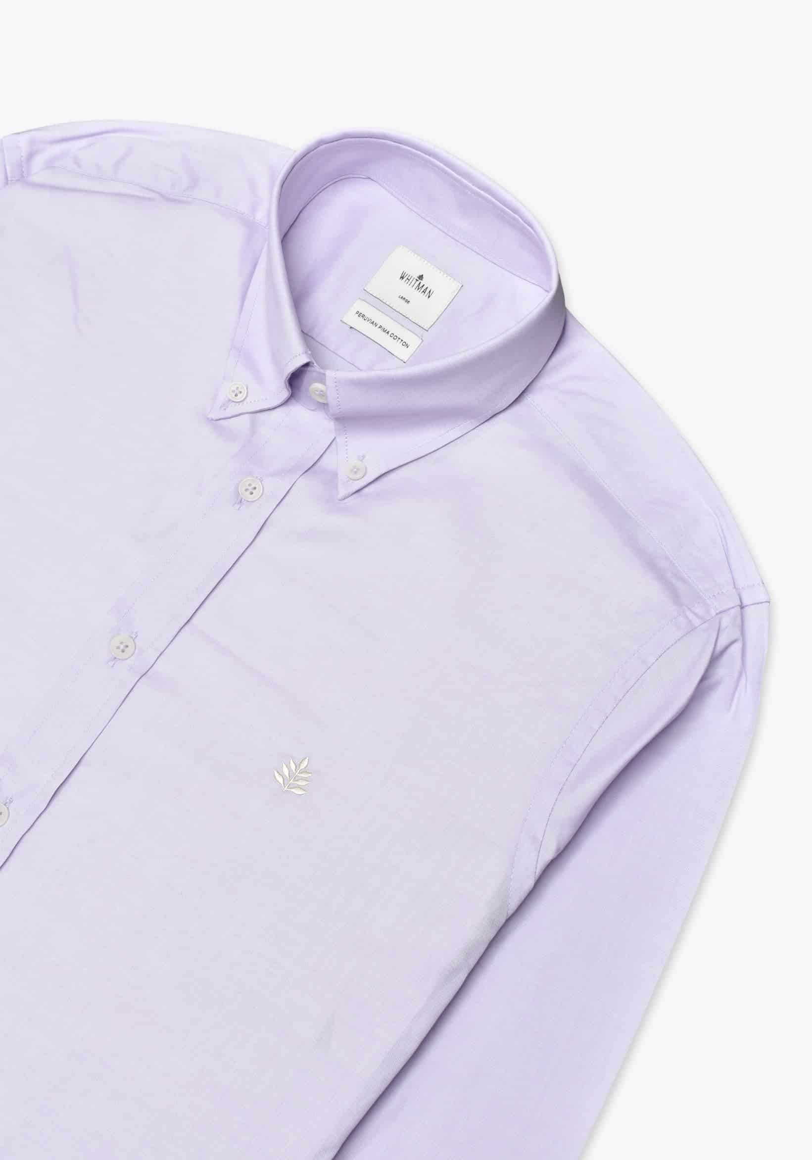 Camisa Lila Cuello Button Down L-Atn - miniatura 2
