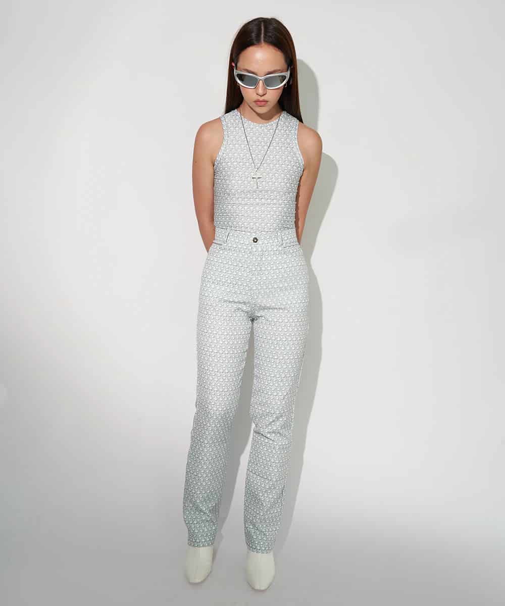 Classic Tank Top In Faux Armour - miniatura 1