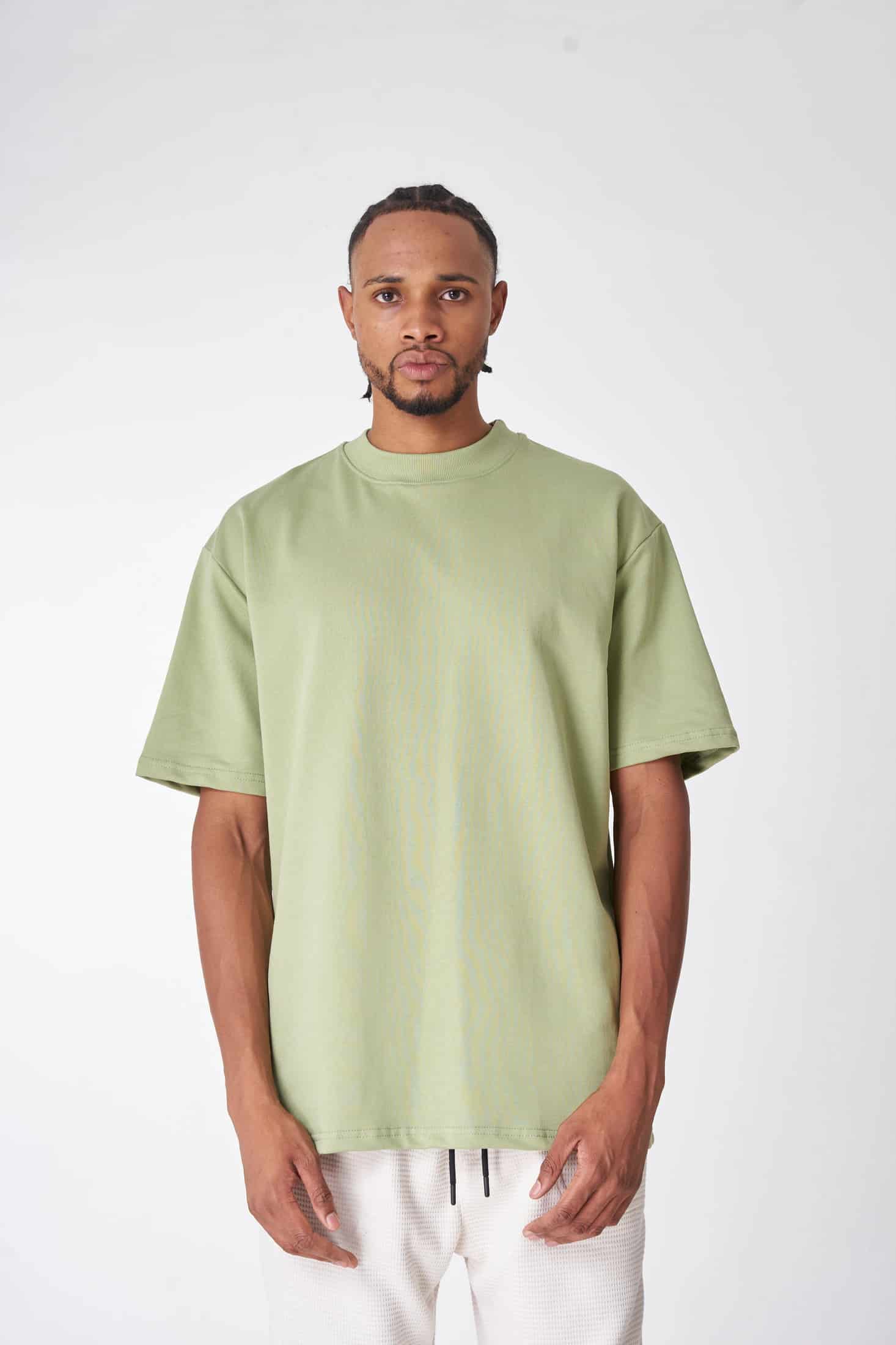 CAMISETA 300 GRAMOS 100% ALGODÓN VERDE CLARO - miniatura 1