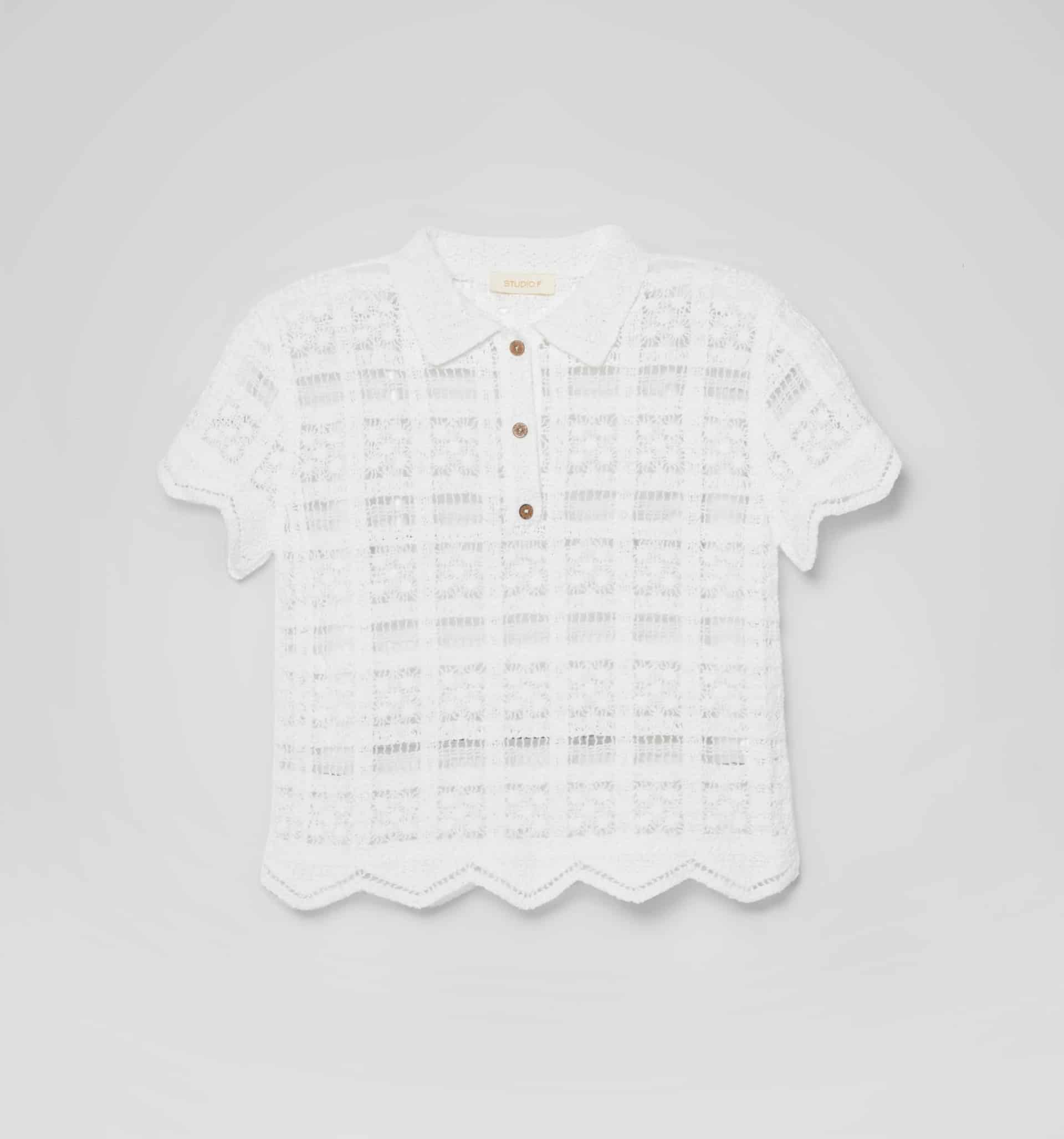 Blusa manga corta en crochet - miniatura 5