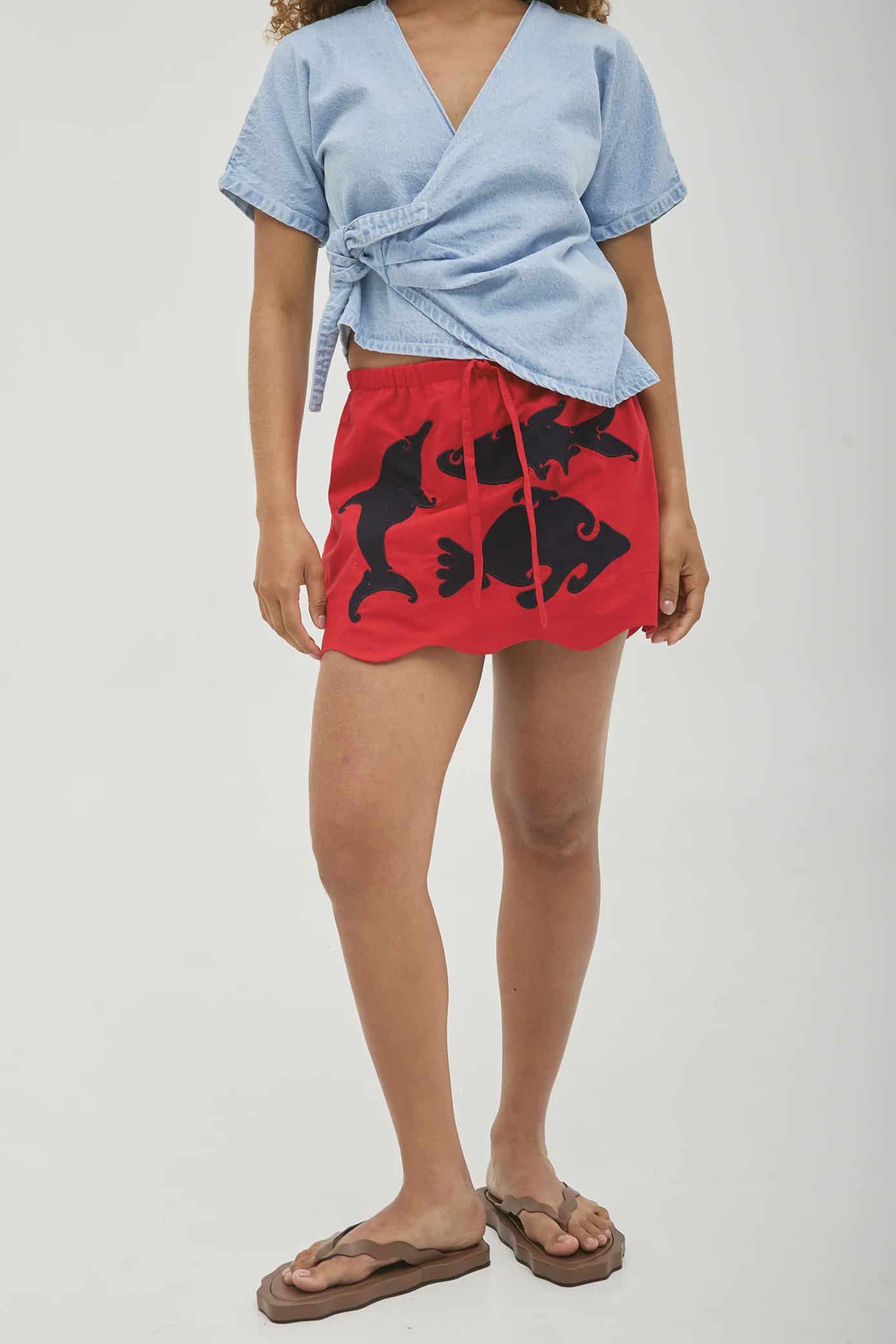 Falda Short Marea Peces - miniatura 3
