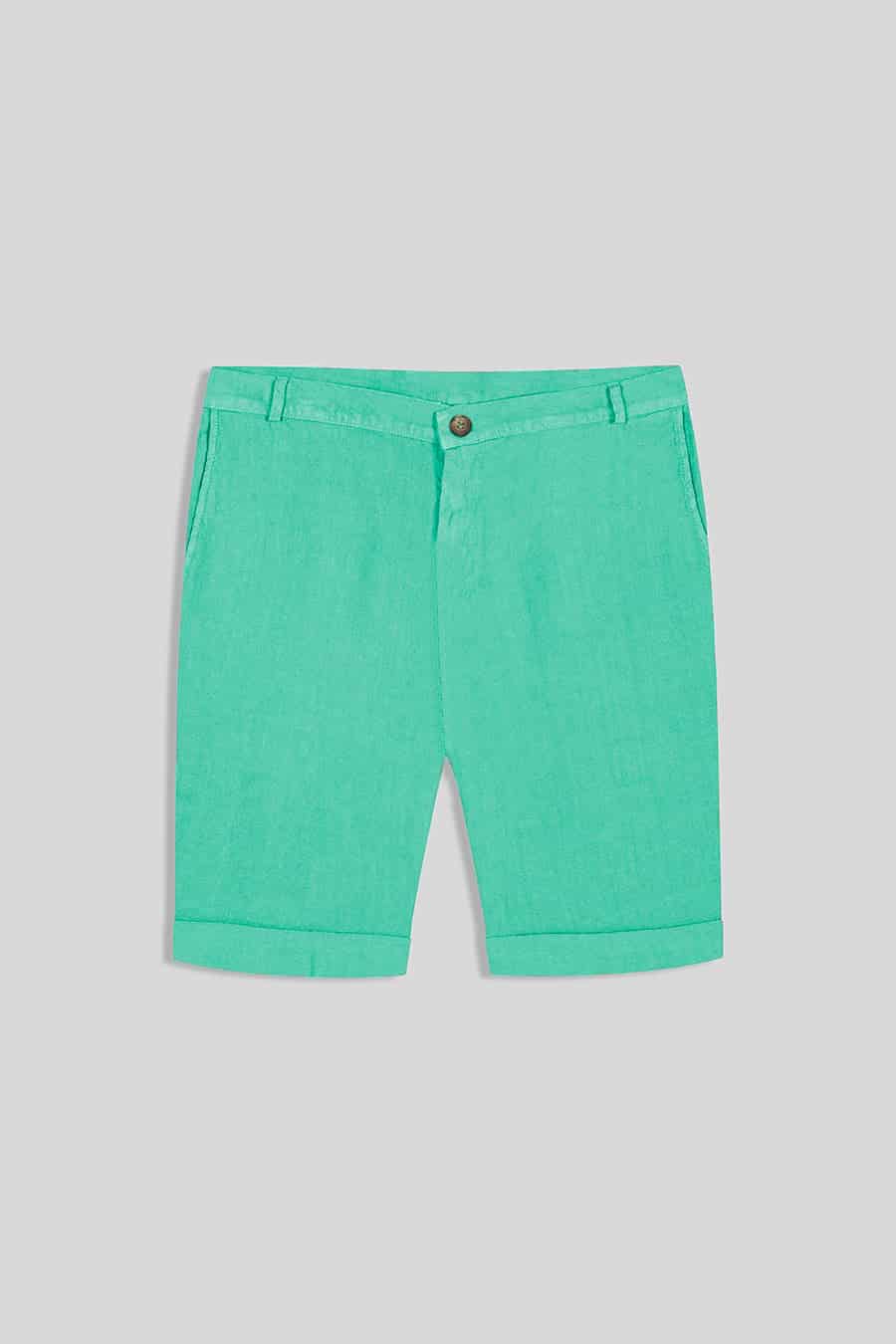 Men's linen bermuda light blue - miniatura 1