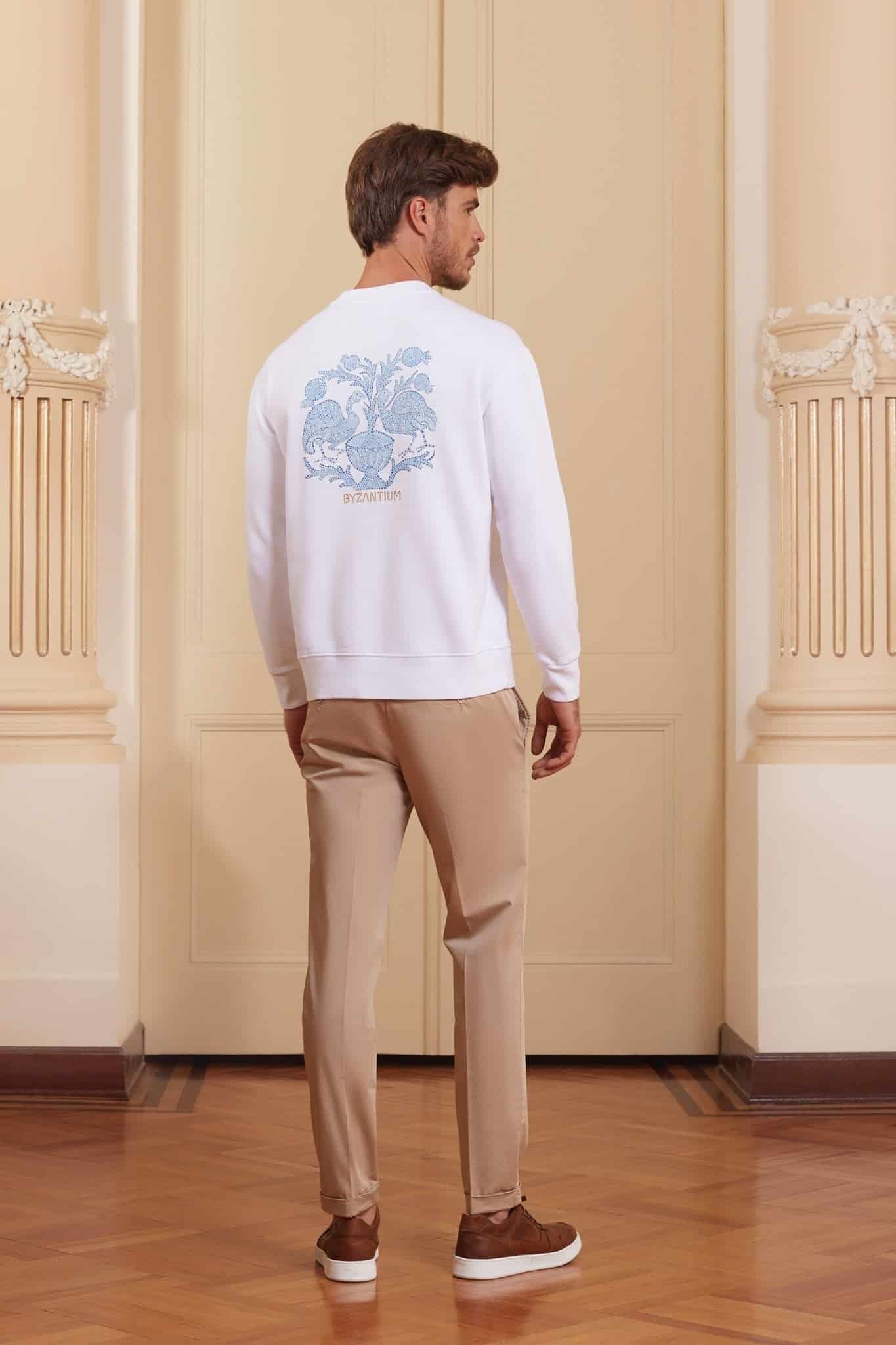 Men's musas sweatshirt white - miniatura 2