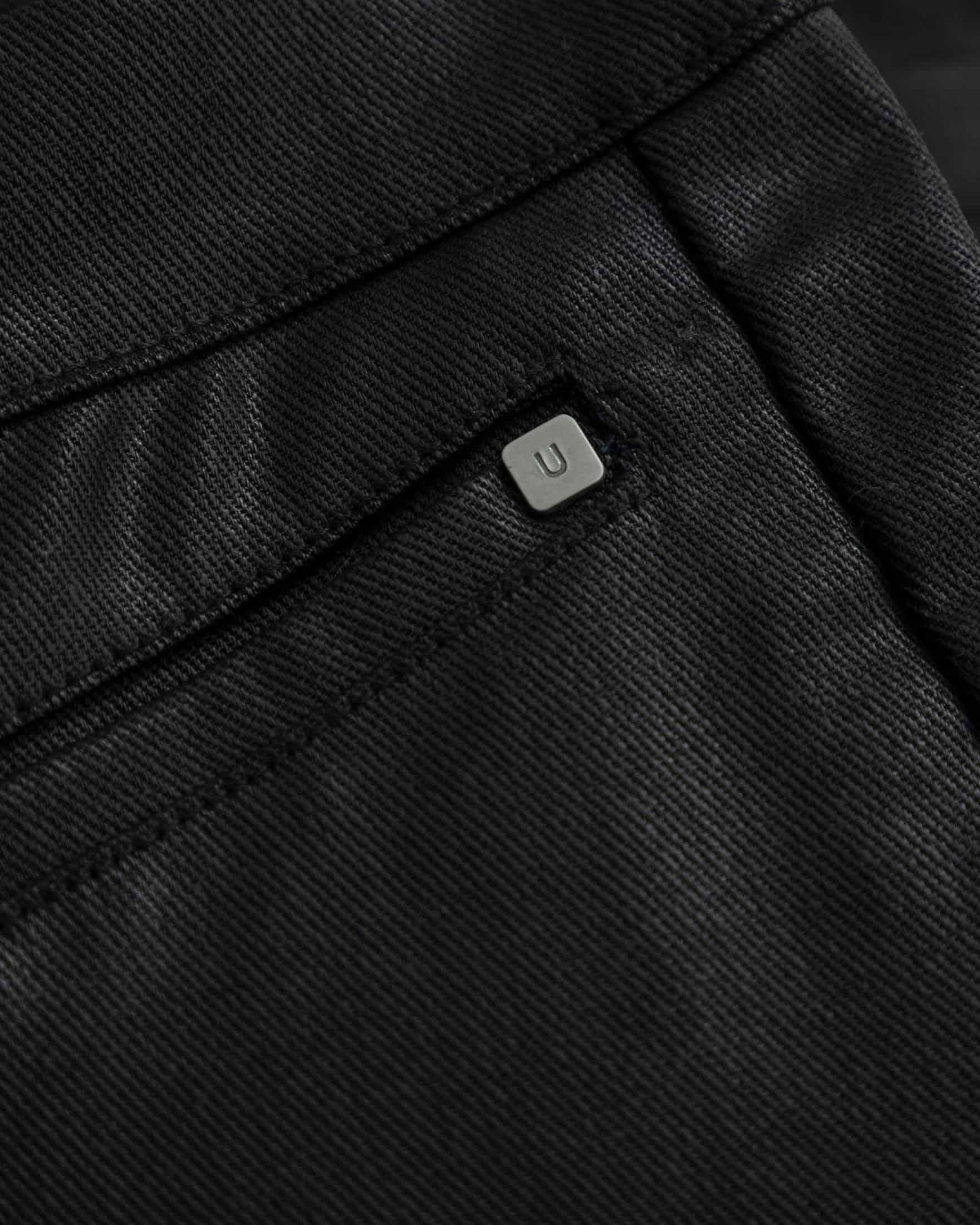 Basics Pleather Flare Pants Black - miniatura 4