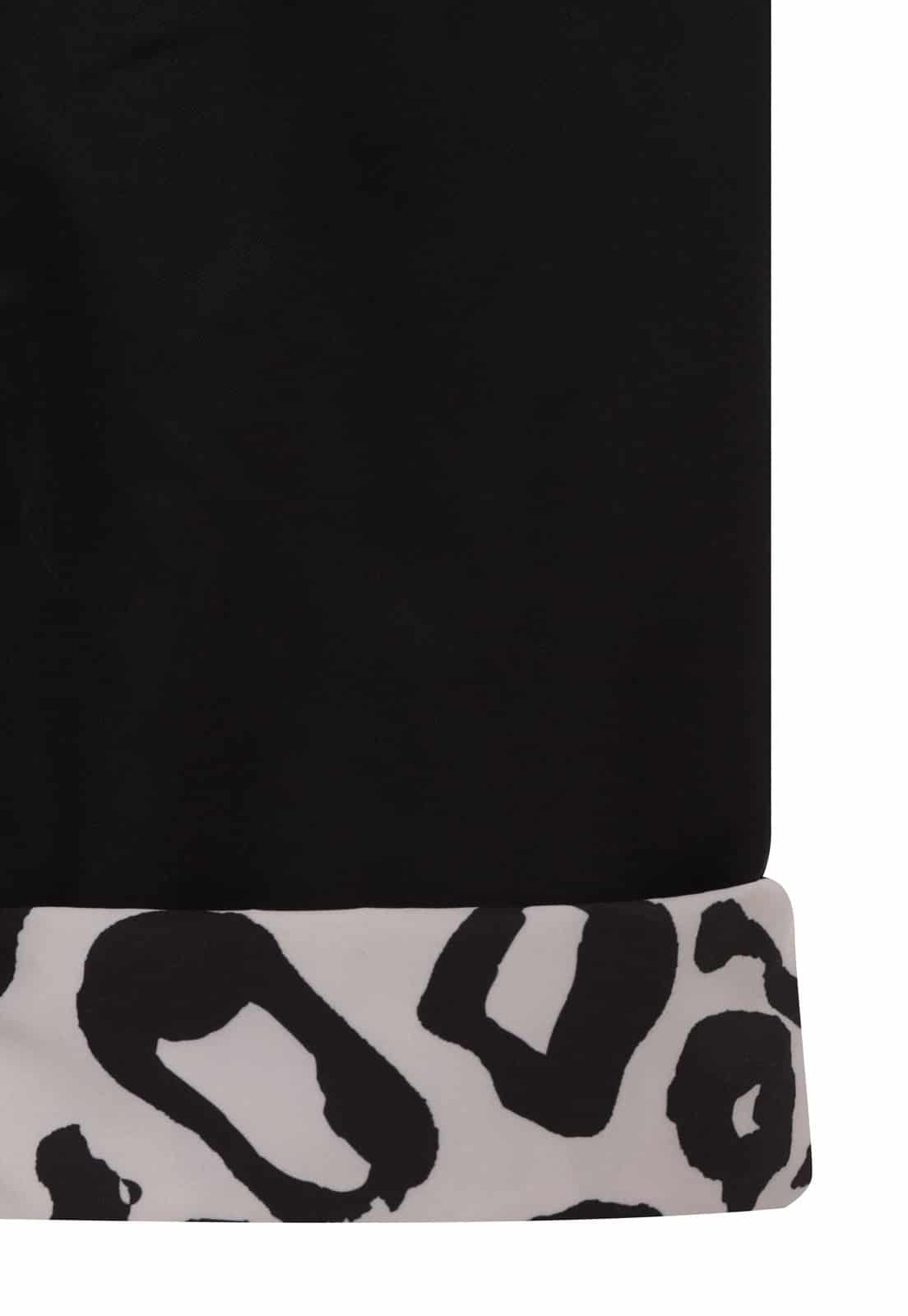 Black & Leopard Hem Pant - miniatura 8